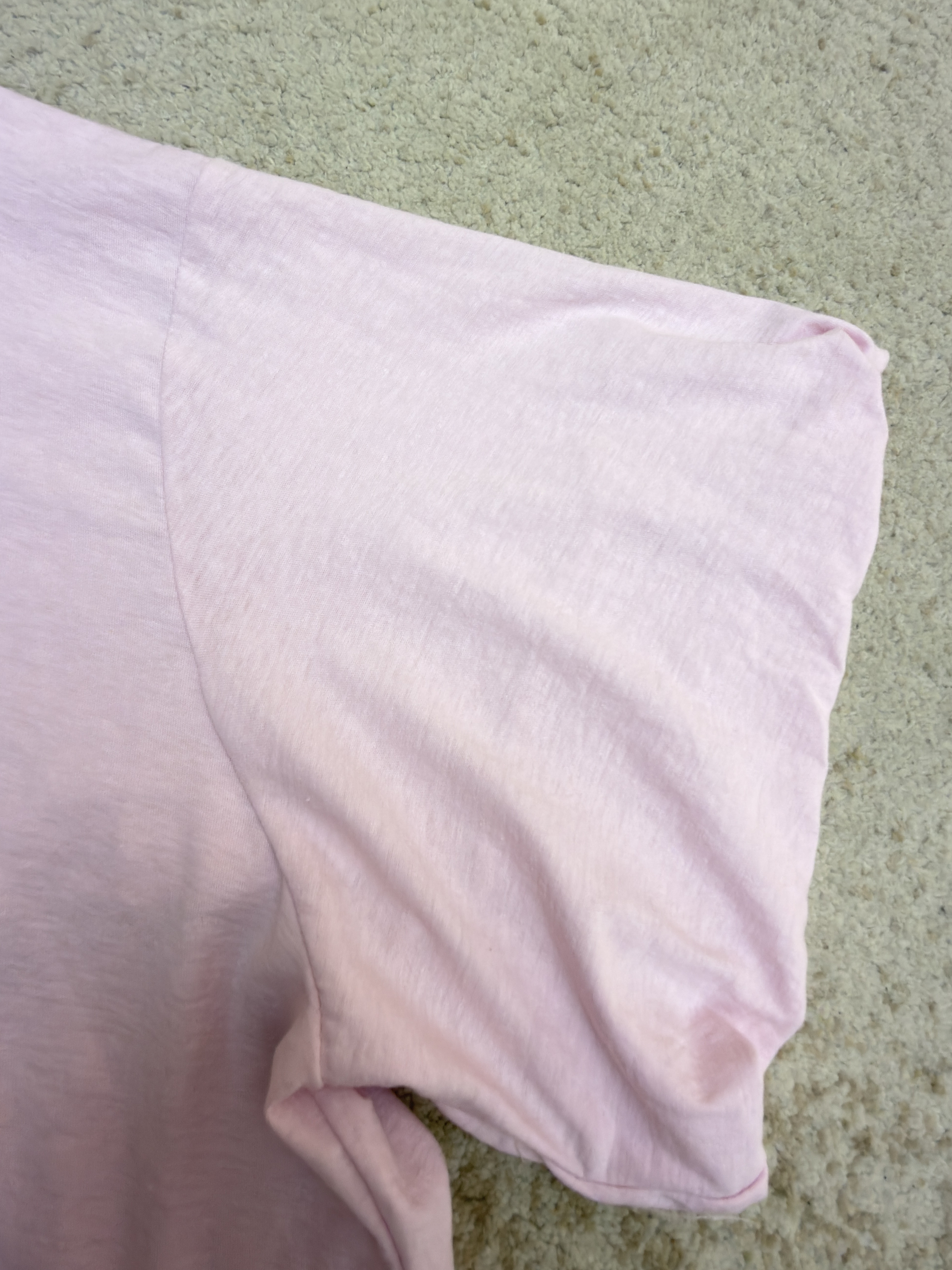 Acne Studios 背面标识宽松圆领T恤 短袖 夏款 粉色 A7