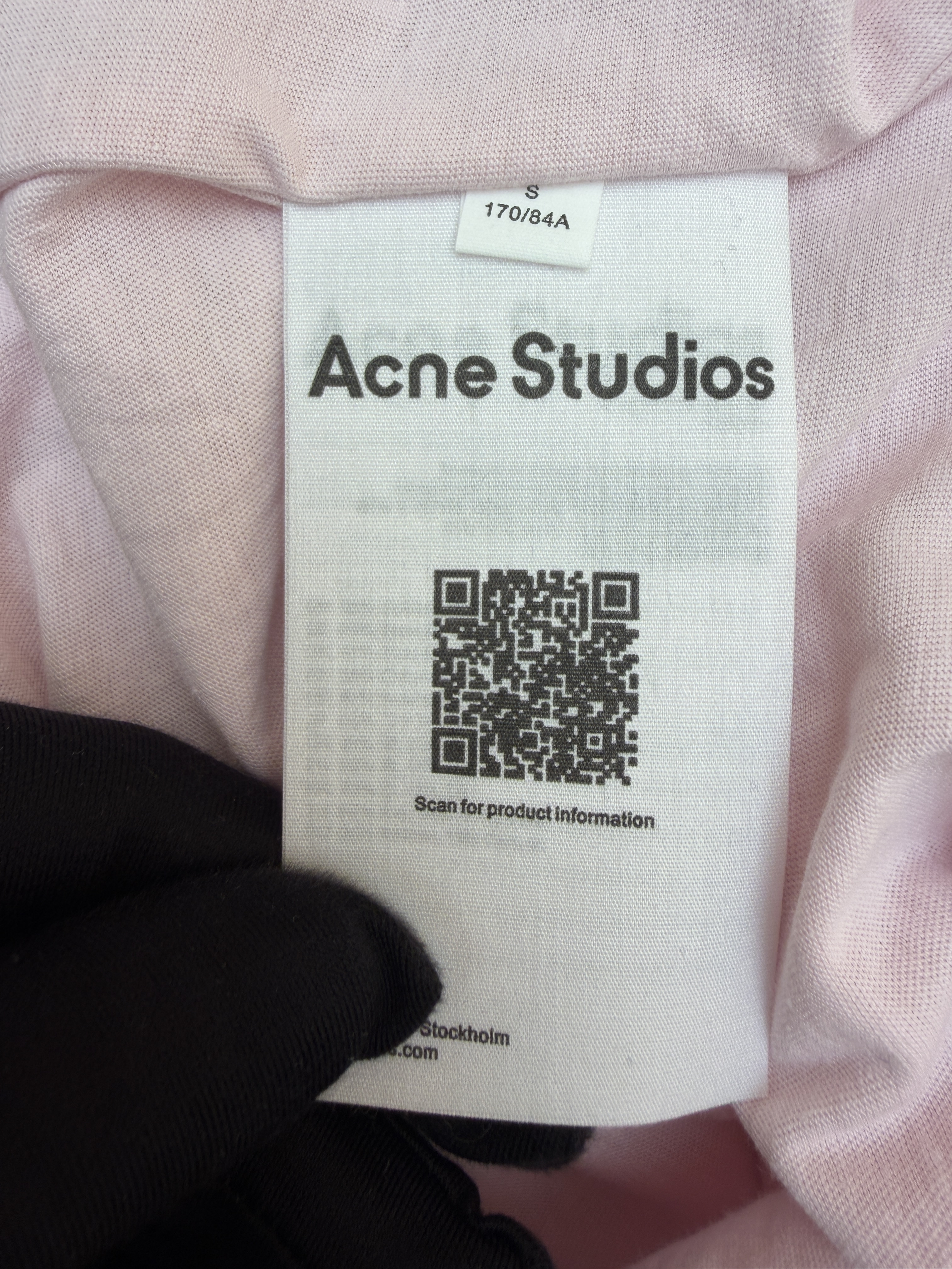 Acne Studios 背面标识宽松圆领T恤 短袖 夏款 粉色 A7