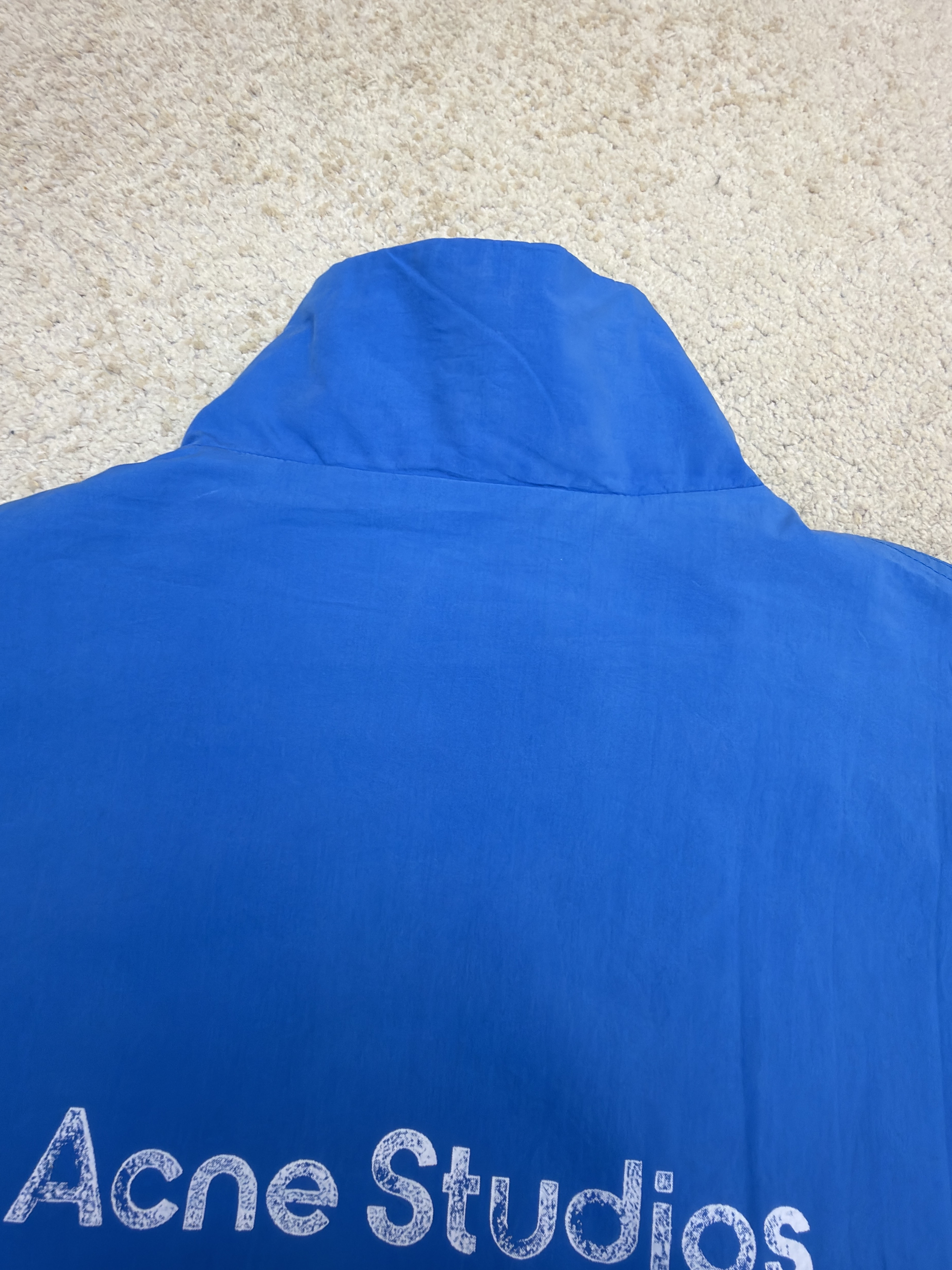 Acne Studios 徽标印花拉链立领夹克 外套 秋冬 长袖 蓝色 B2