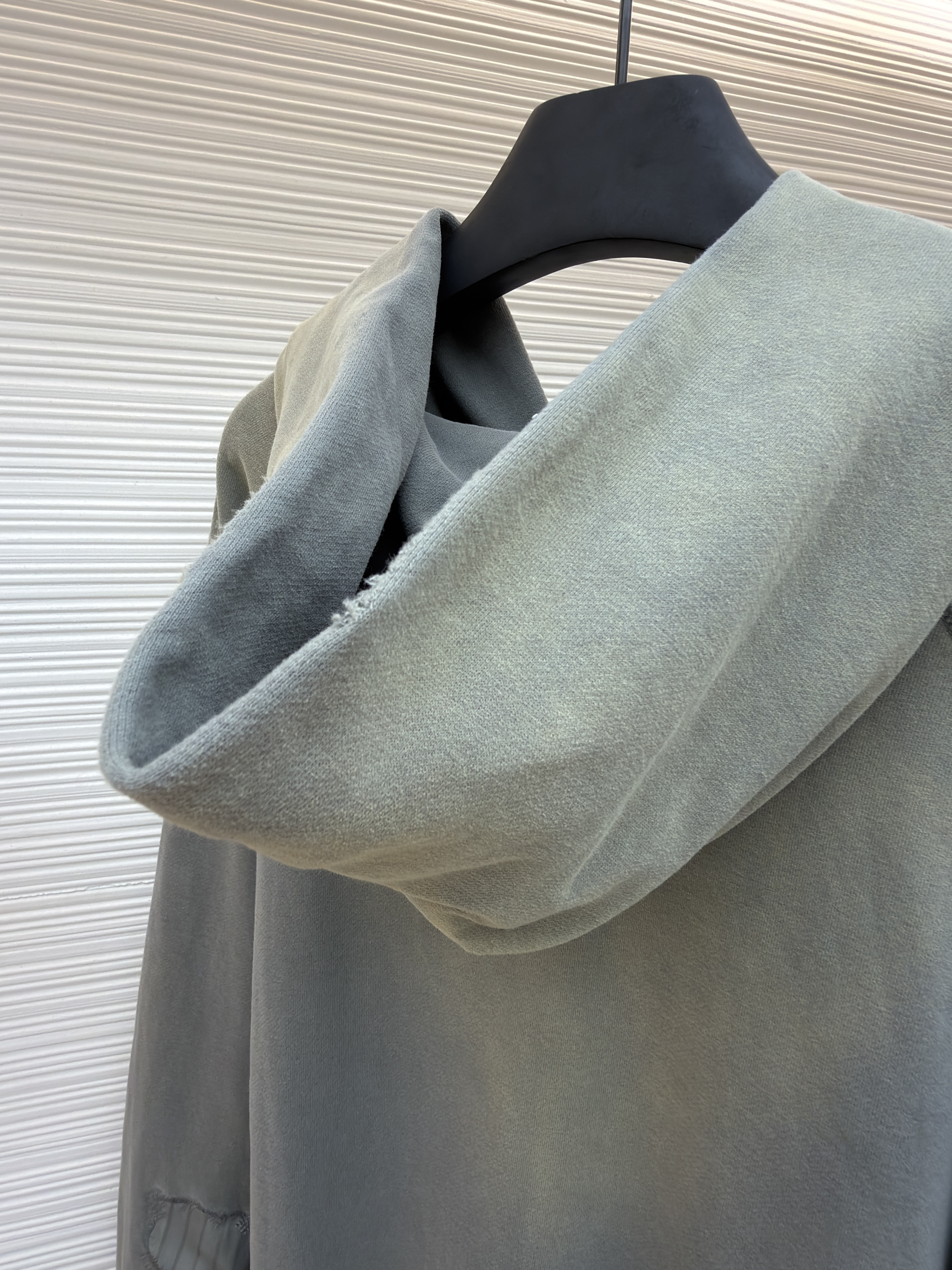 Acne Studios 喷绘做旧徽标拉链连帽卫衣 外套 长袖 绿色 B0