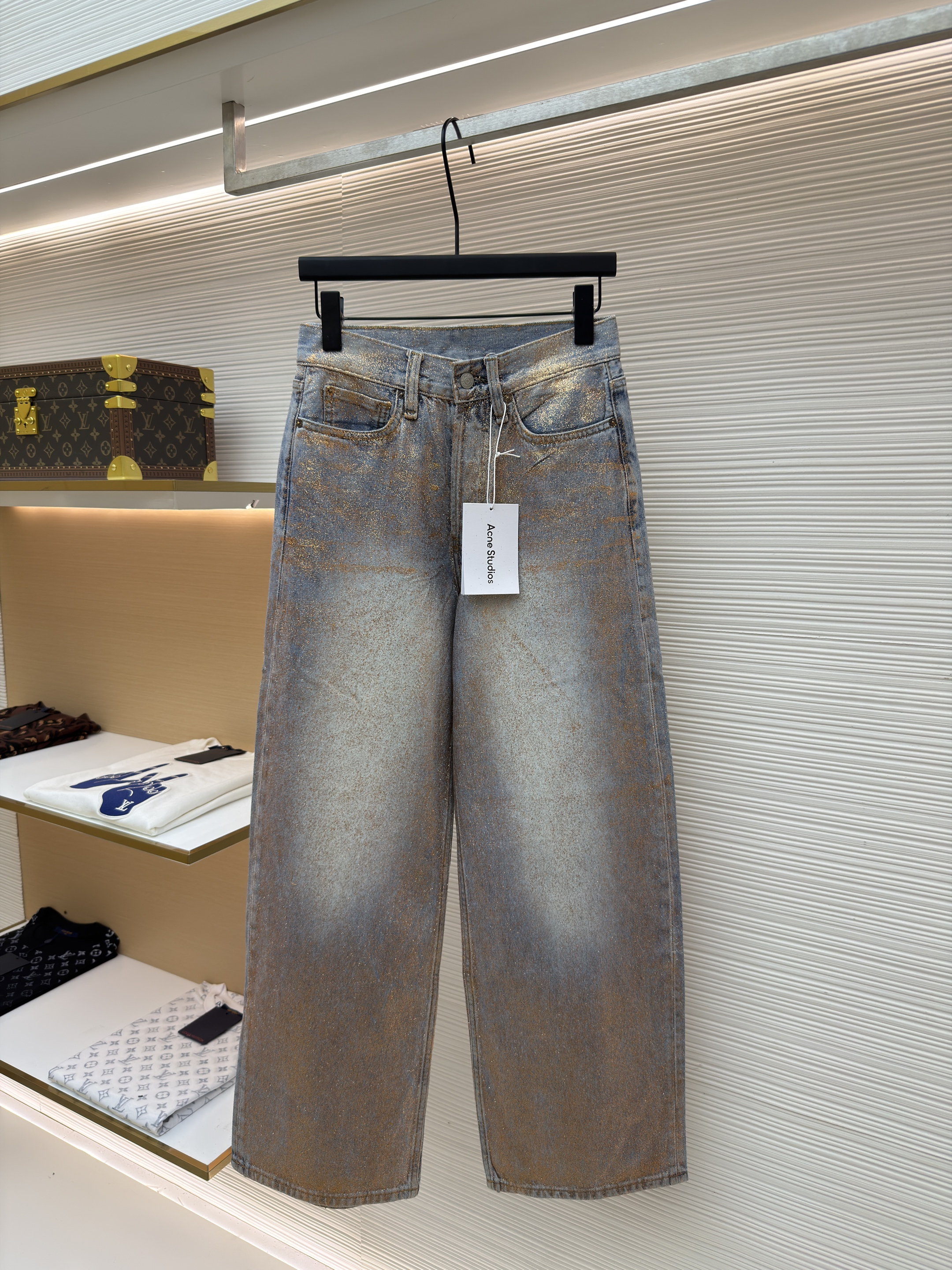 Acne Studios 渐变烫金闪粉牛仔裤 长裤 裤子 B5