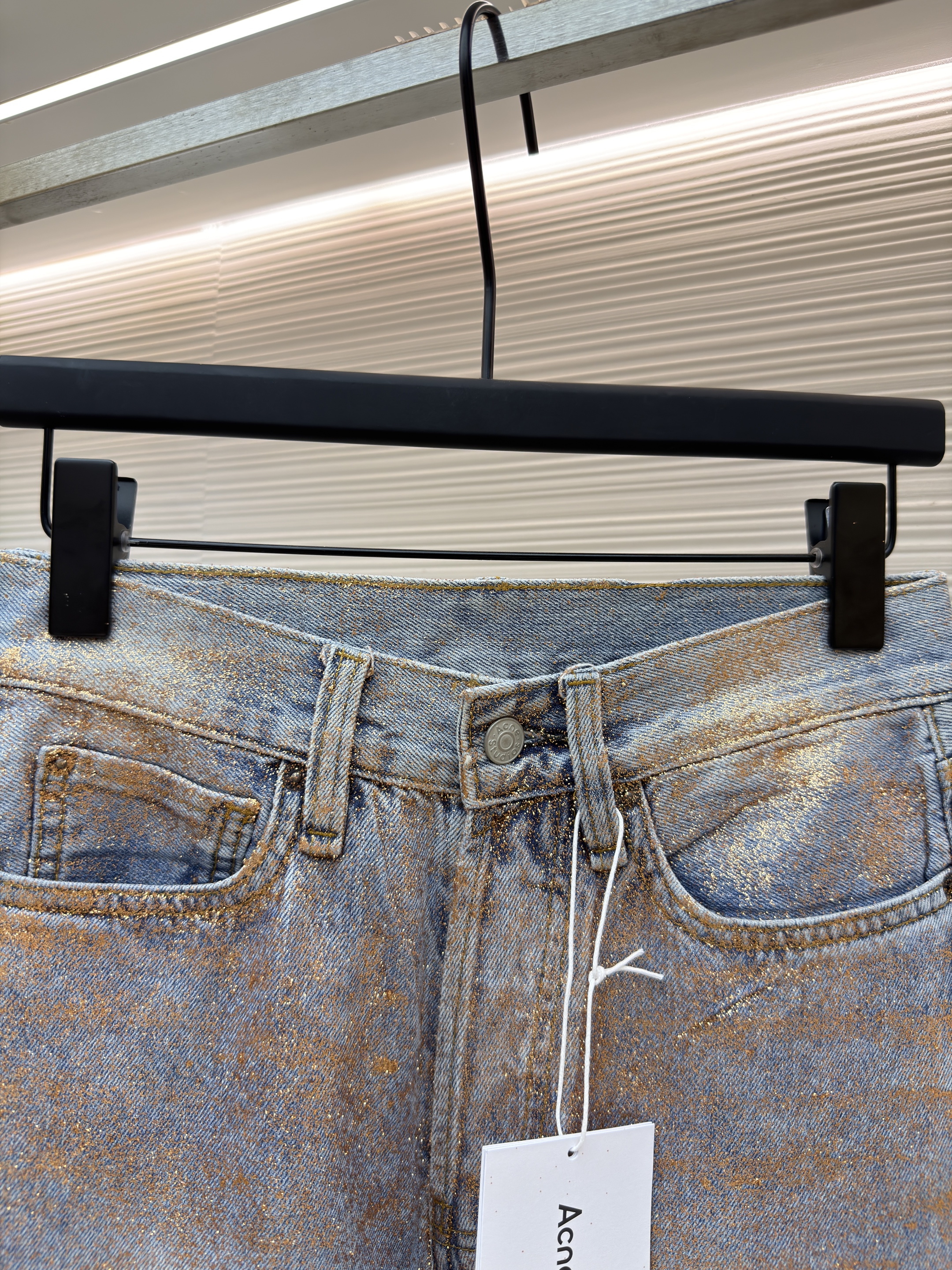 Acne Studios 渐变烫金闪粉牛仔裤 长裤 裤子 B5
