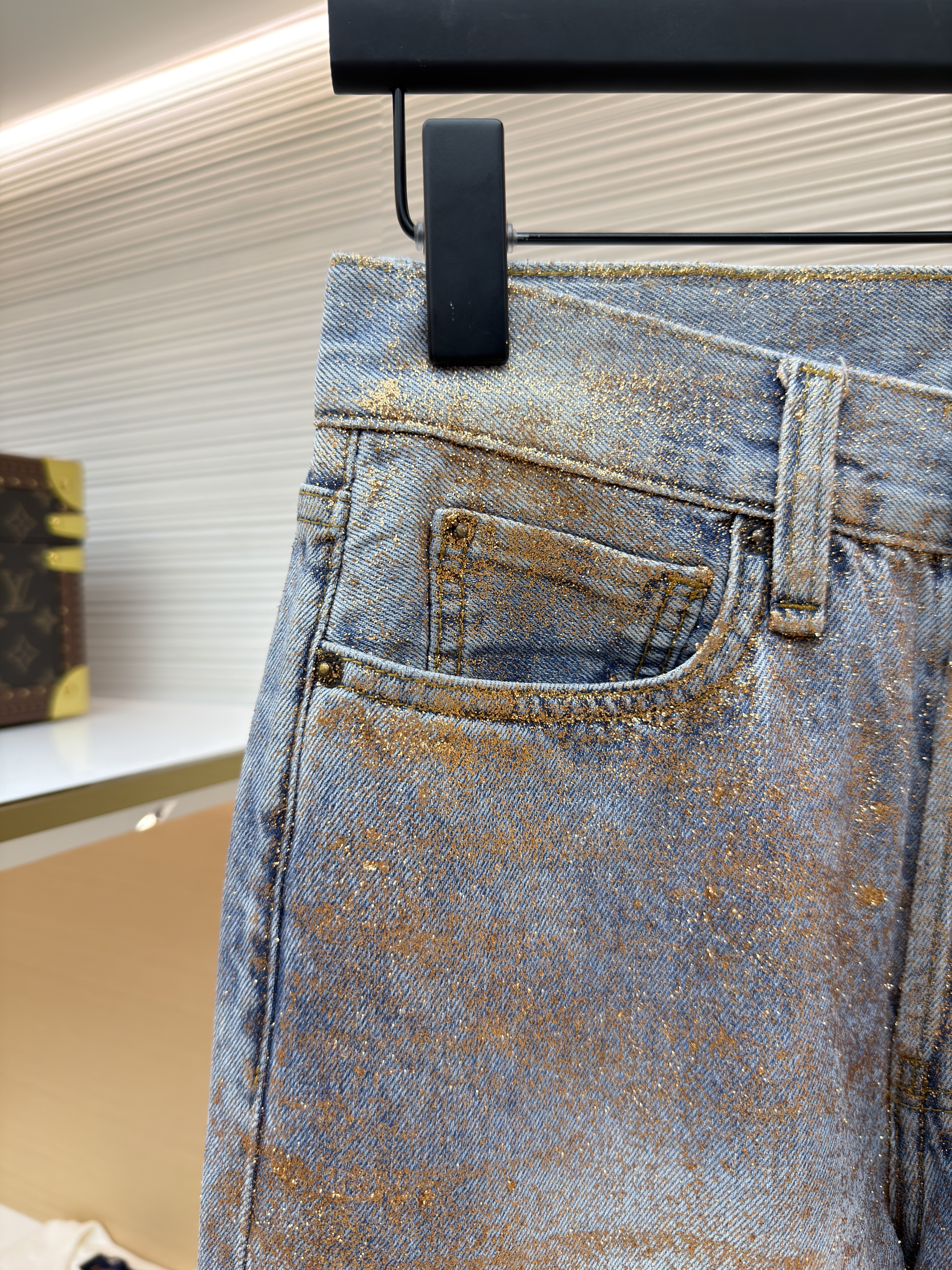Acne Studios 渐变烫金闪粉牛仔裤 长裤 裤子 B5