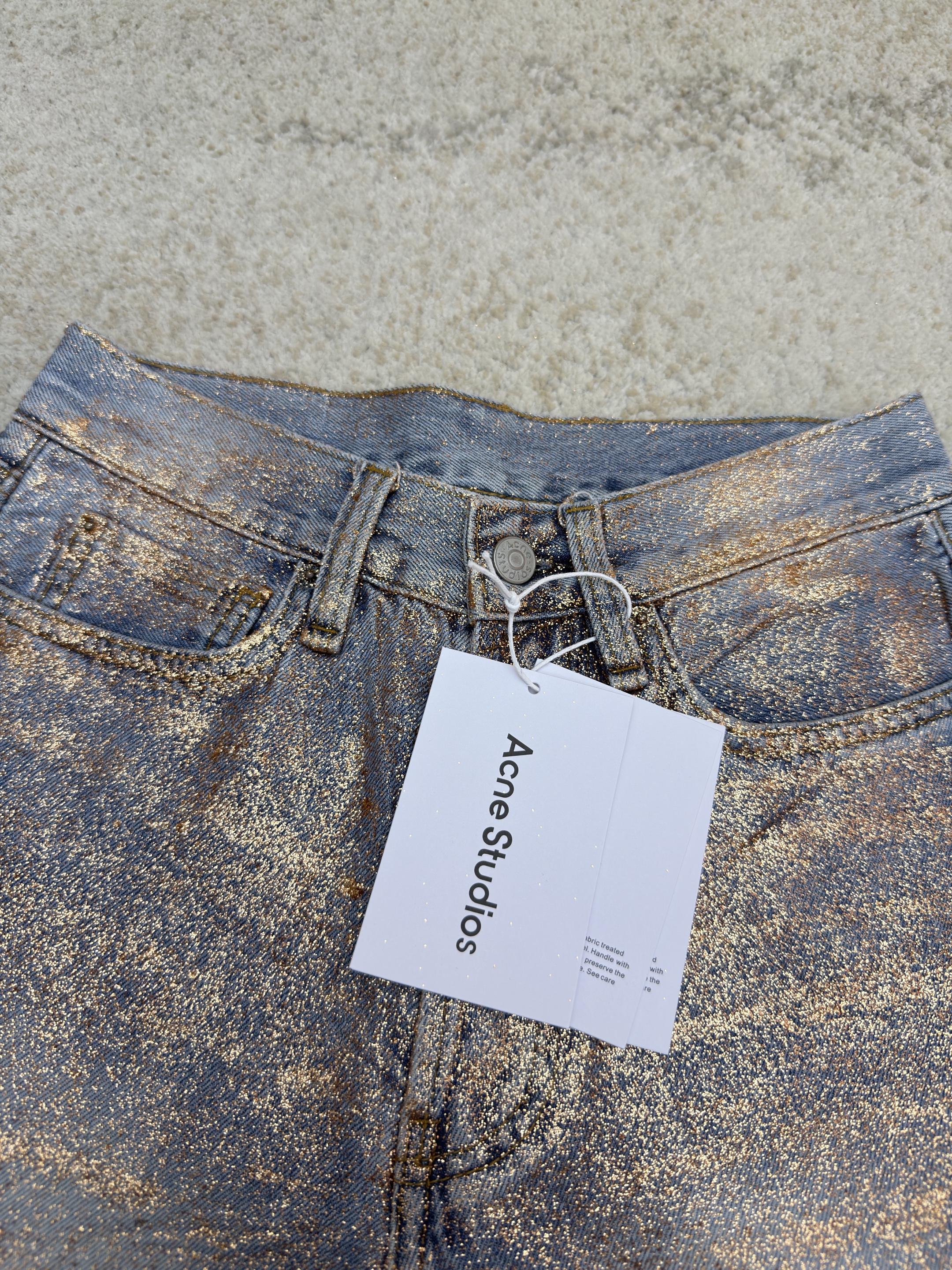 Acne Studios 渐变烫金闪粉牛仔裤 长裤 裤子 B5