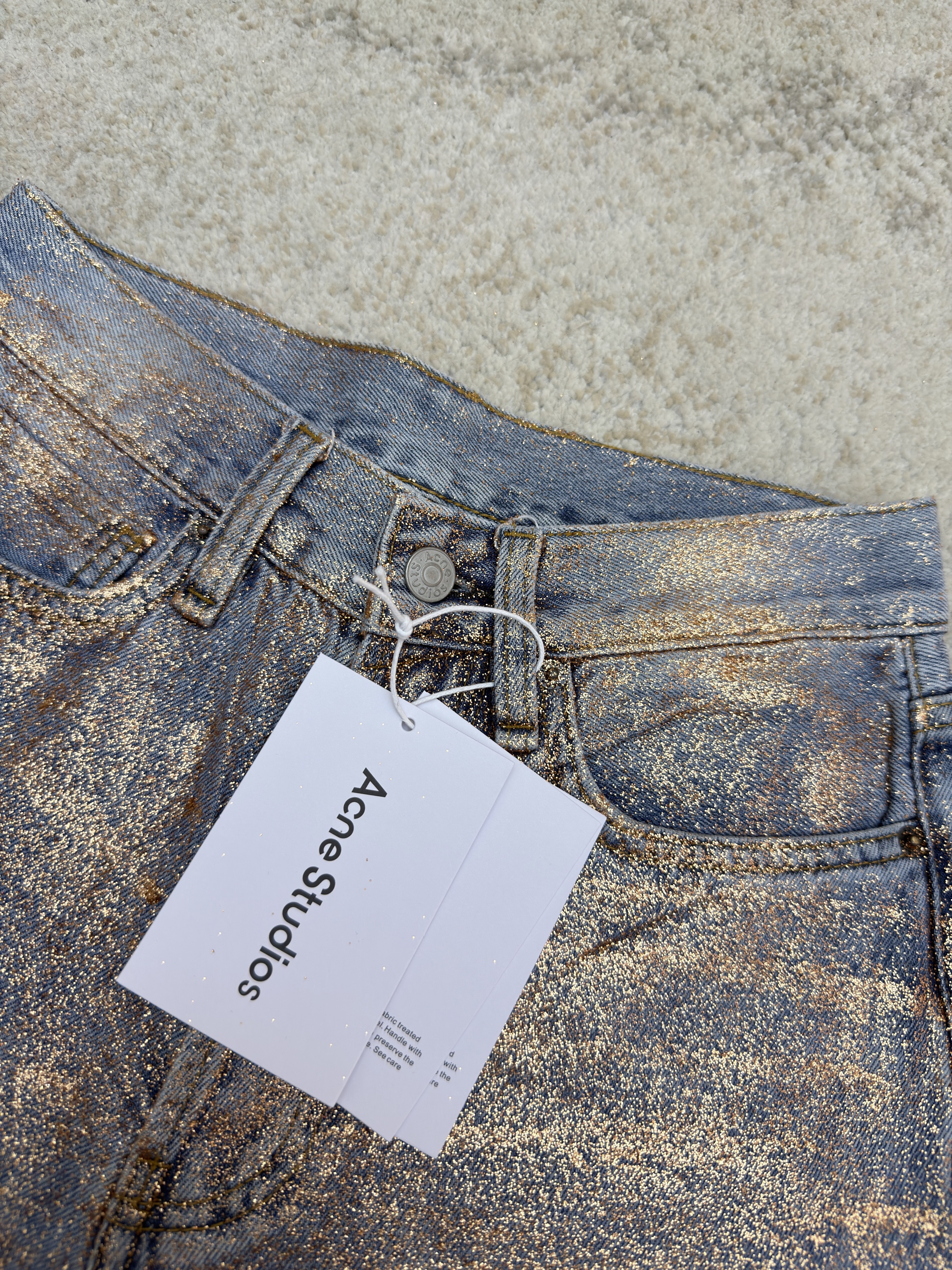 Acne Studios 渐变烫金闪粉牛仔裤 长裤 裤子 B5