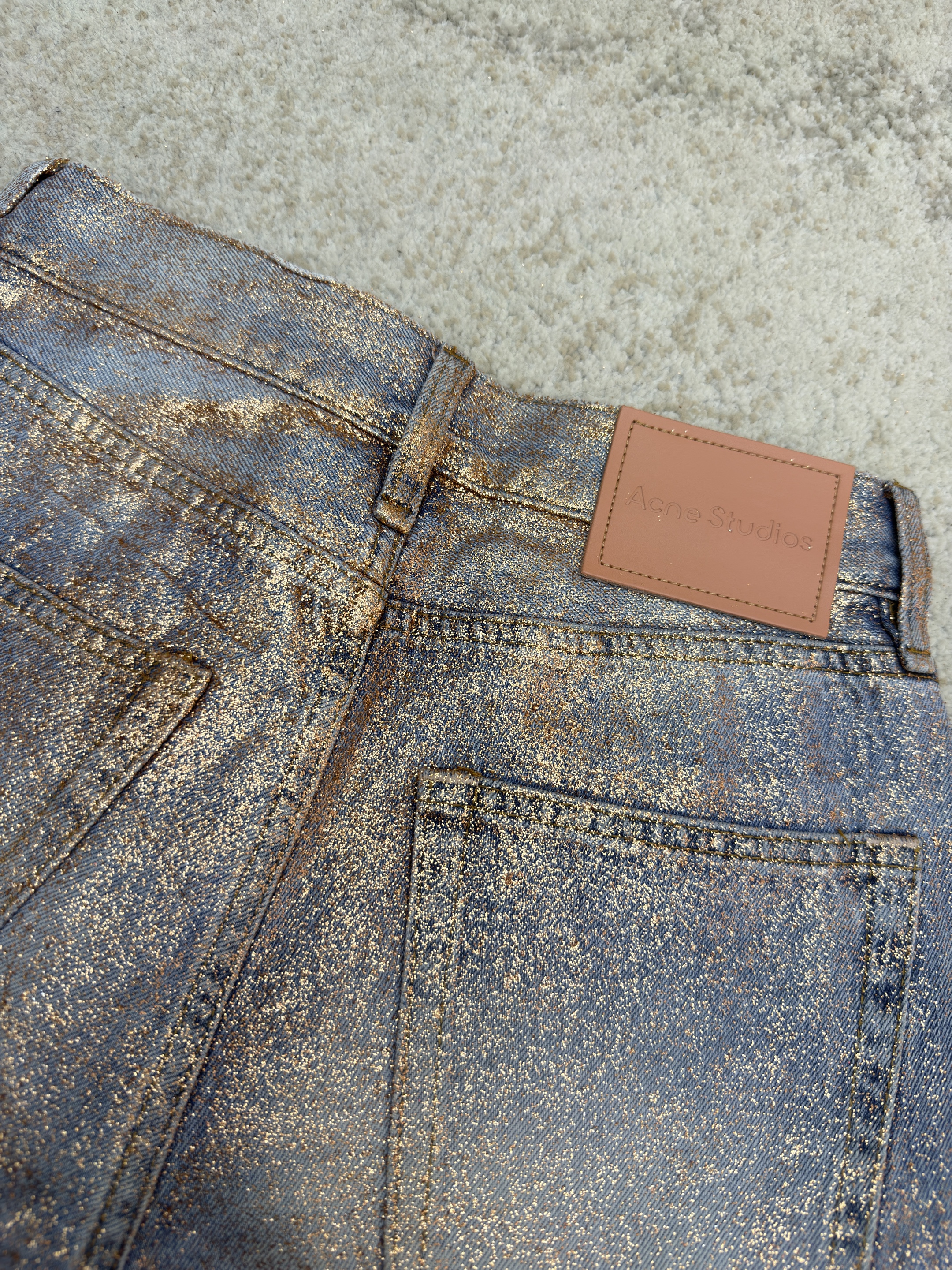 Acne Studios 渐变烫金闪粉牛仔裤 长裤 裤子 B5
