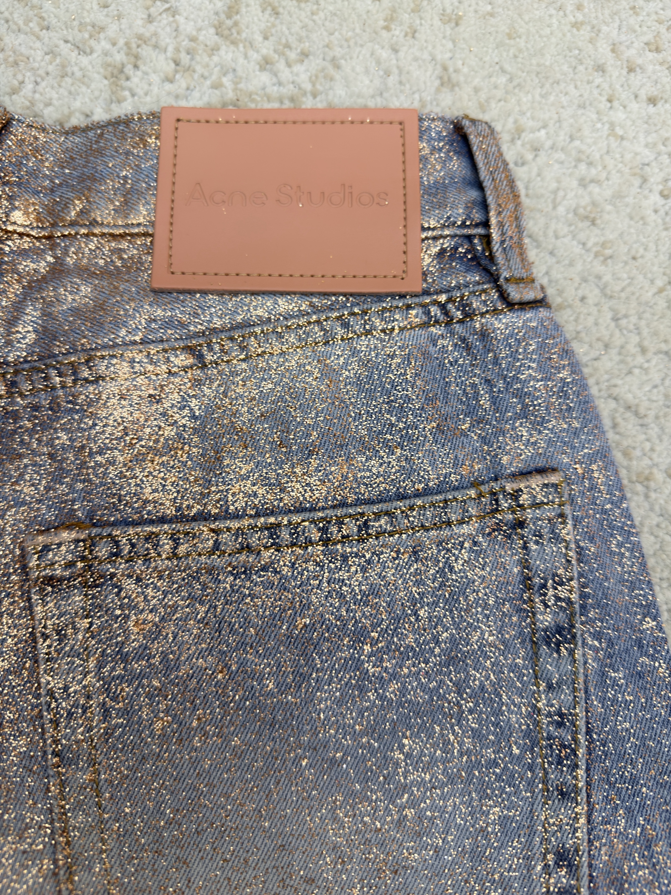 Acne Studios 渐变烫金闪粉牛仔裤 长裤 裤子 B5