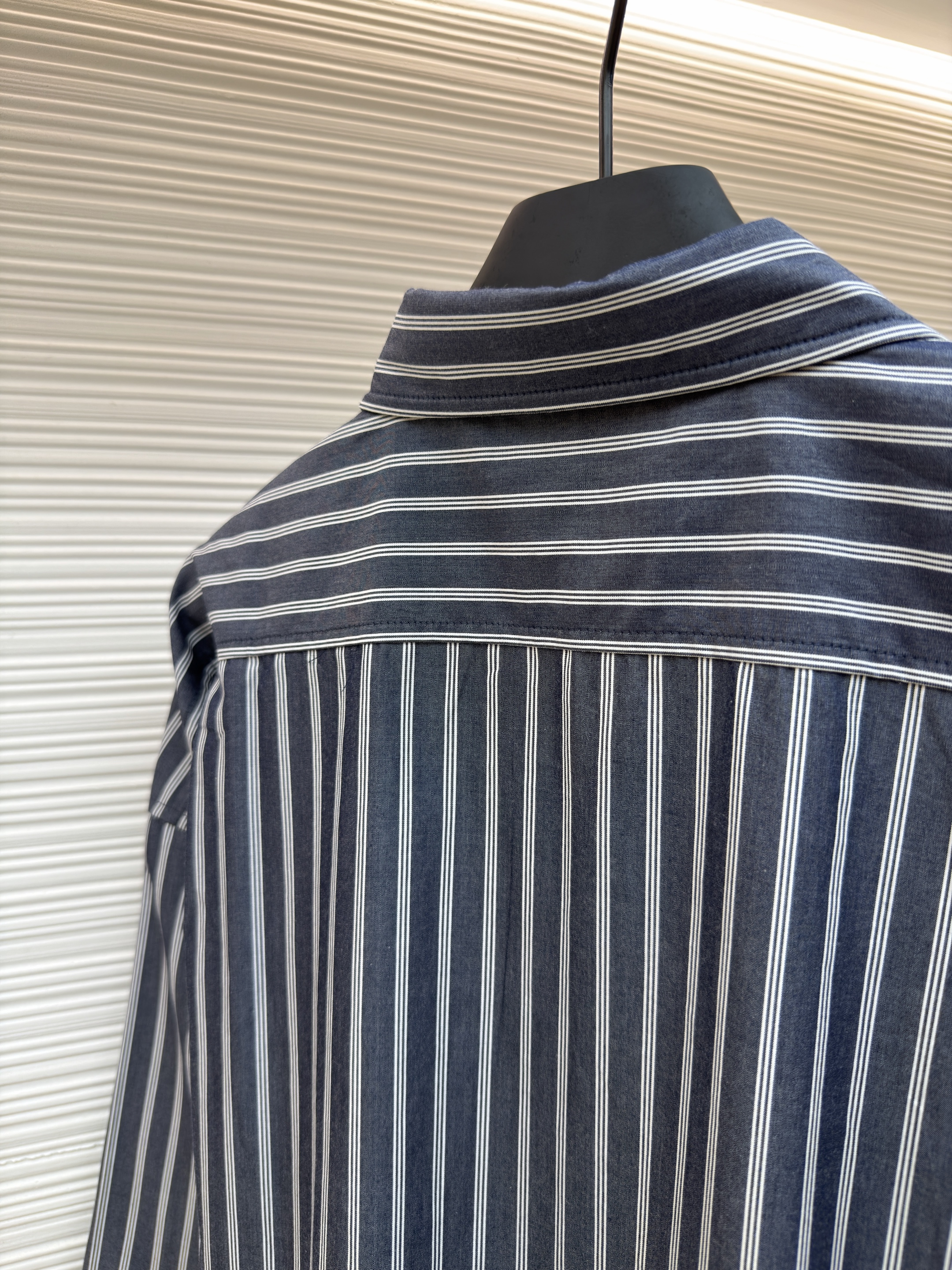 Acne Studios 徽标双袖条纹衬衫 外套 长袖 灰色 B0
