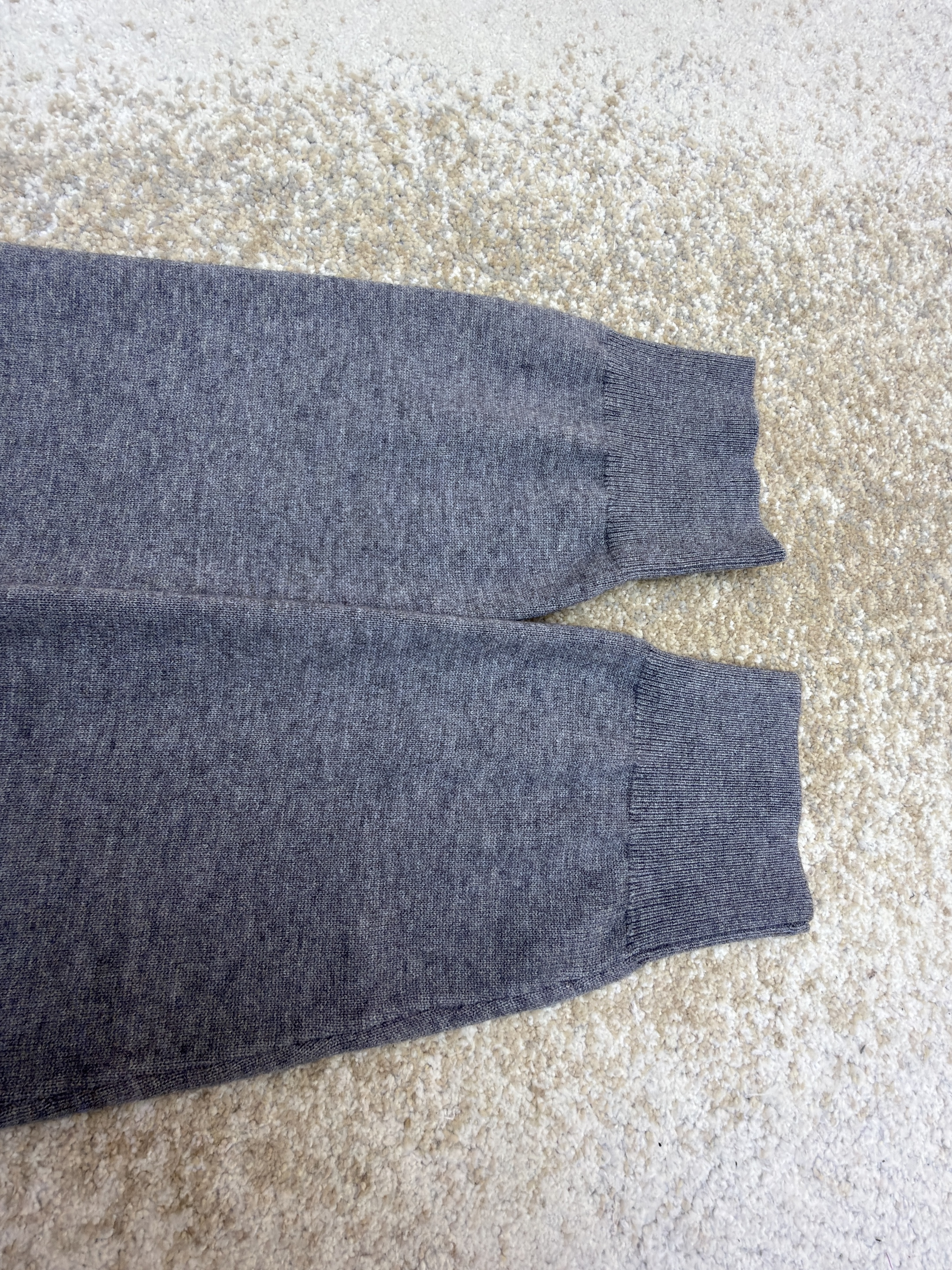 Acne Studios 徽标刺绣针织Polo衫 毛衣 针织衫 长袖 灰色 A7