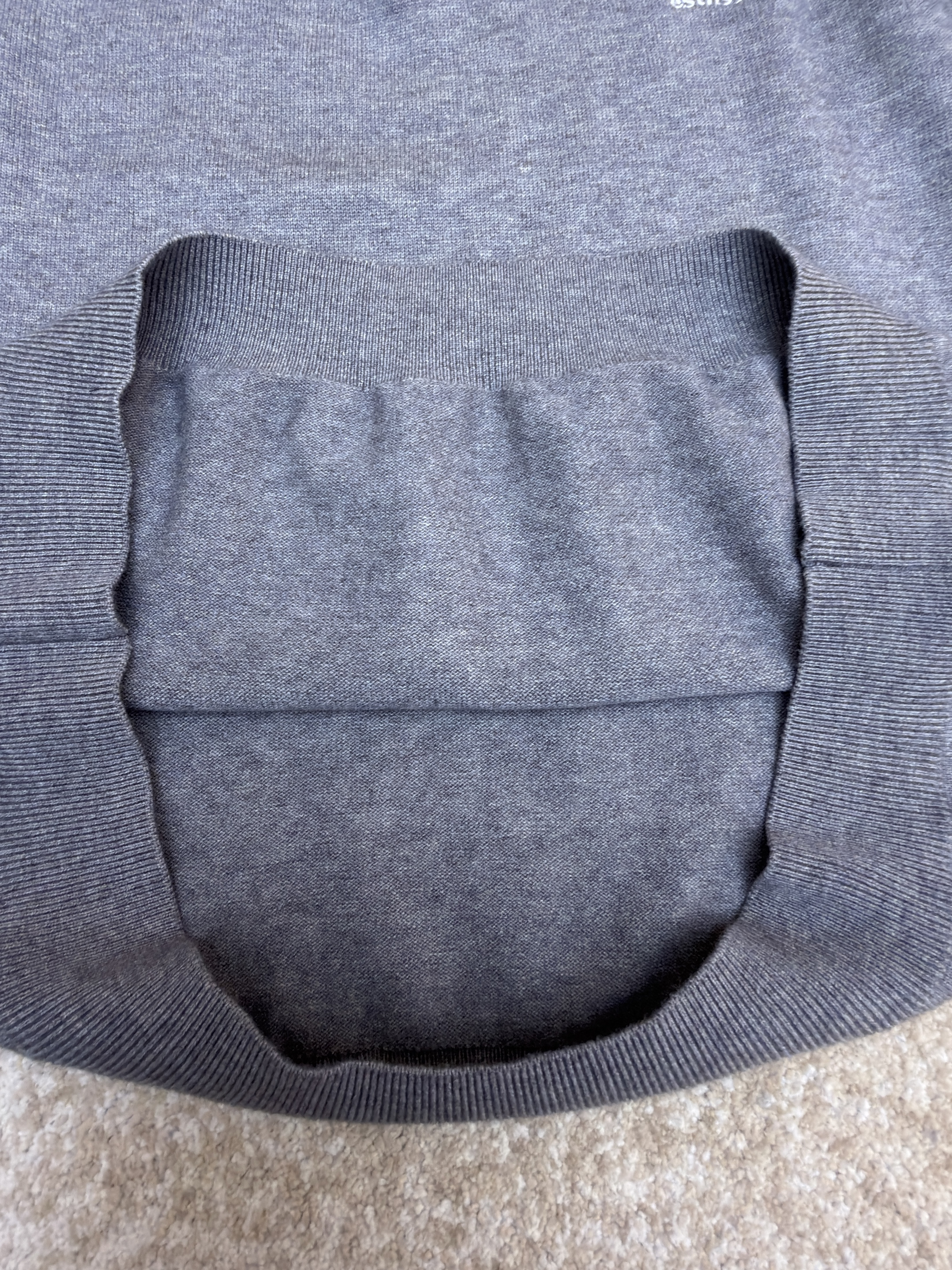 Acne Studios 徽标刺绣针织Polo衫 毛衣 针织衫 长袖 灰色 A7