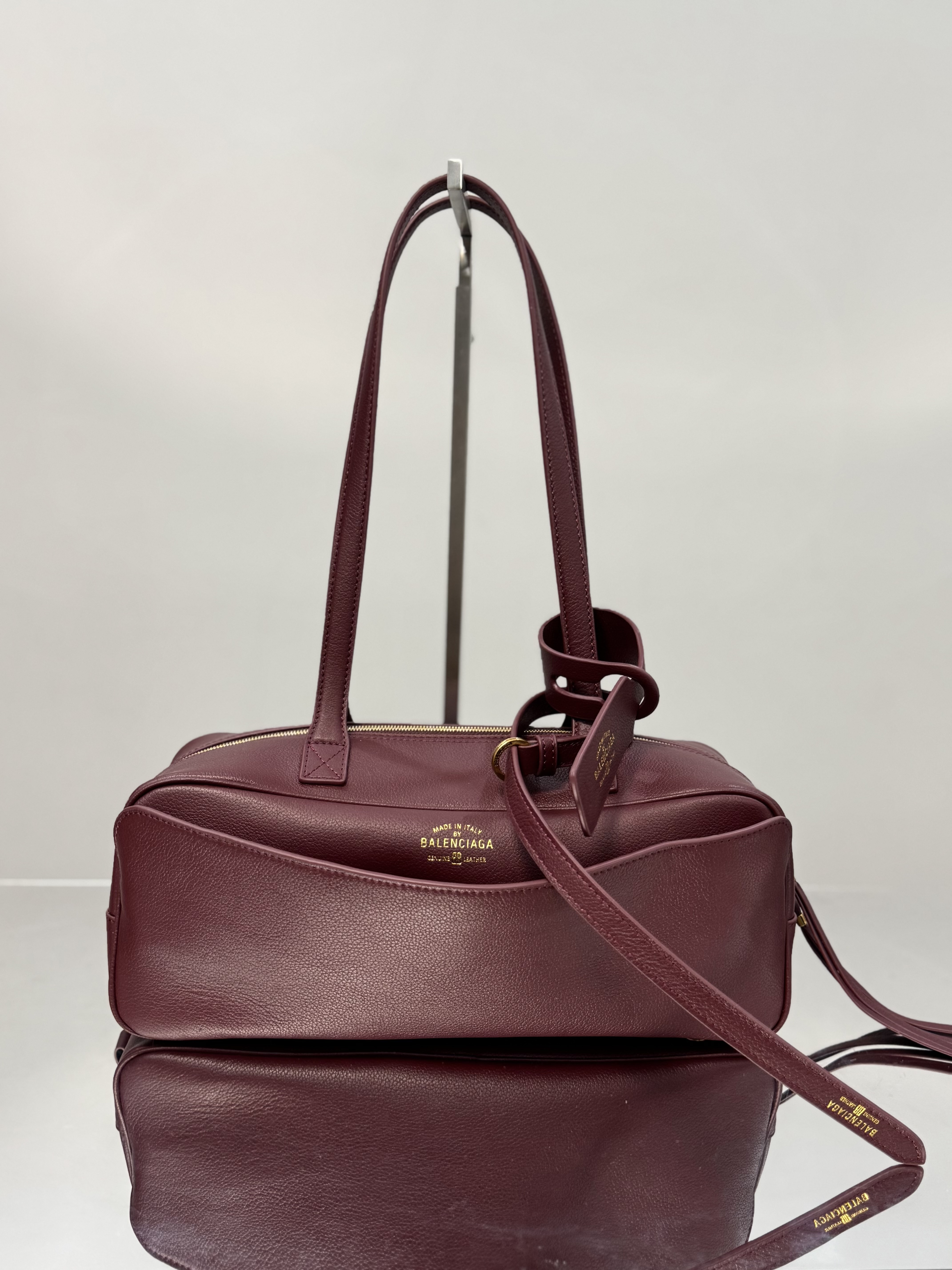 31CM 小号 巴黎世家 手提 保龄 Balenciag  carrie bowling （Handheld bowling bag）Cowhide– 8329202