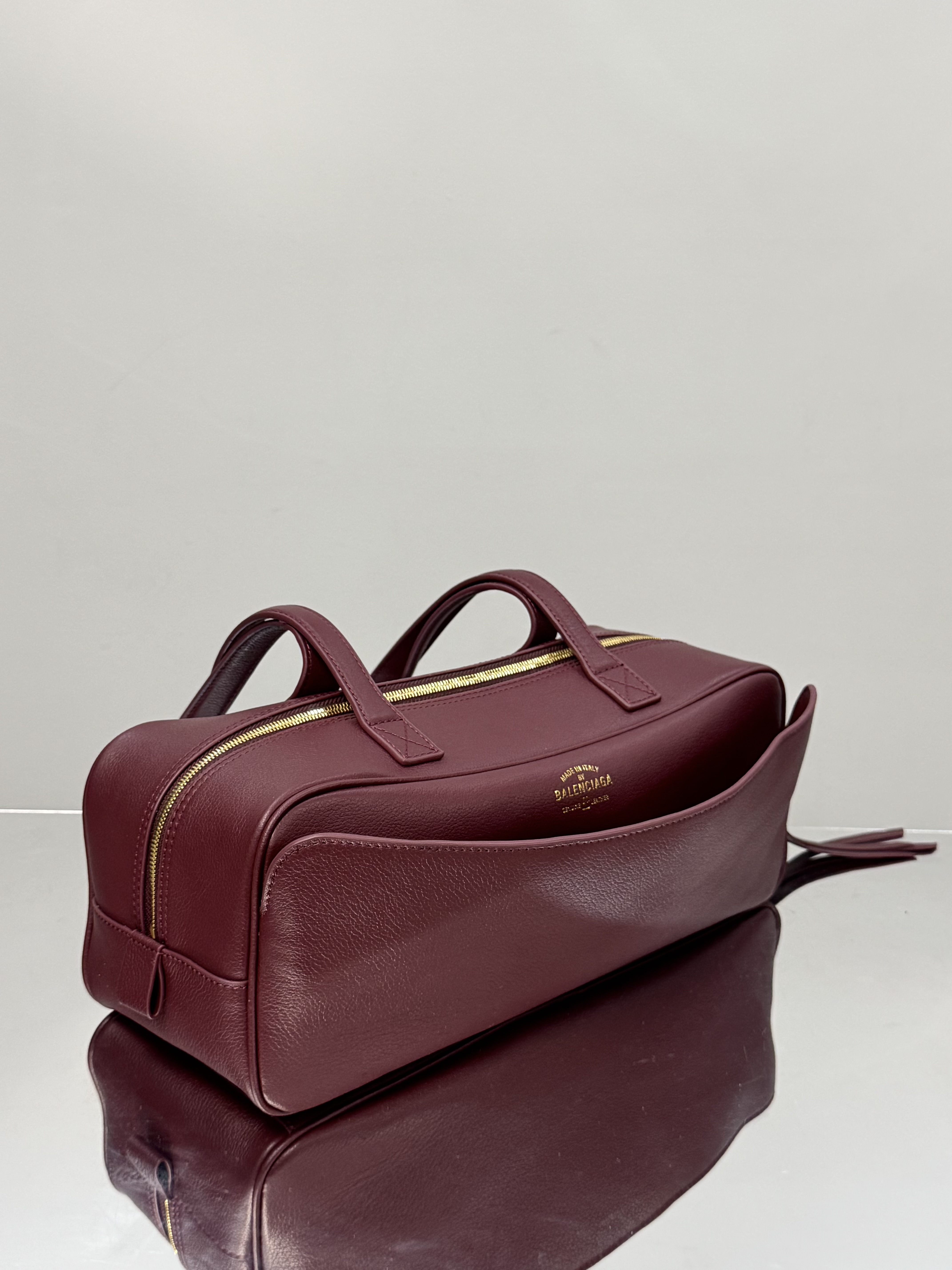 31CM 小号 巴黎世家 手提 保龄 Balenciag  carrie bowling （Handheld bowling bag）Cowhide– 8329202
