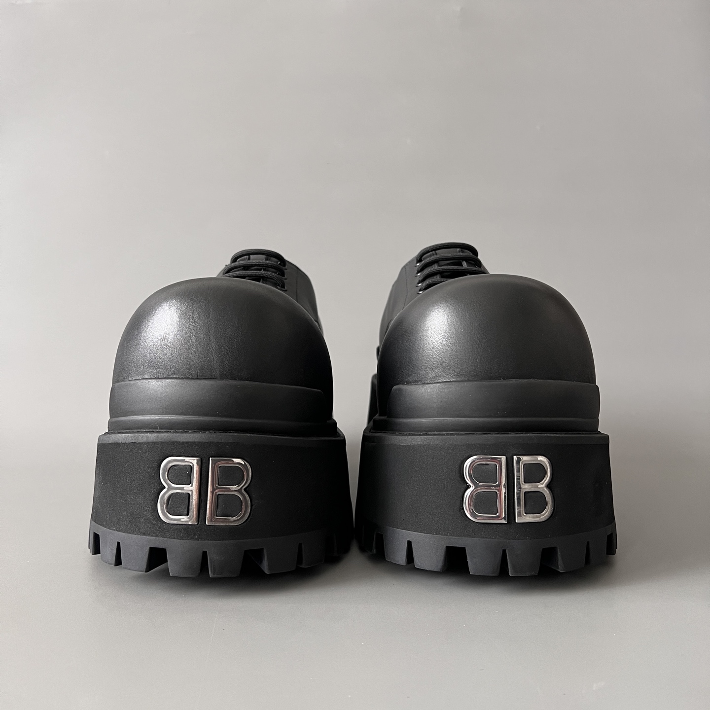 Balenciaga  巴黎世家  Combat strike  牛皮  双B  德比鞋   厚底 黑色 C0- 