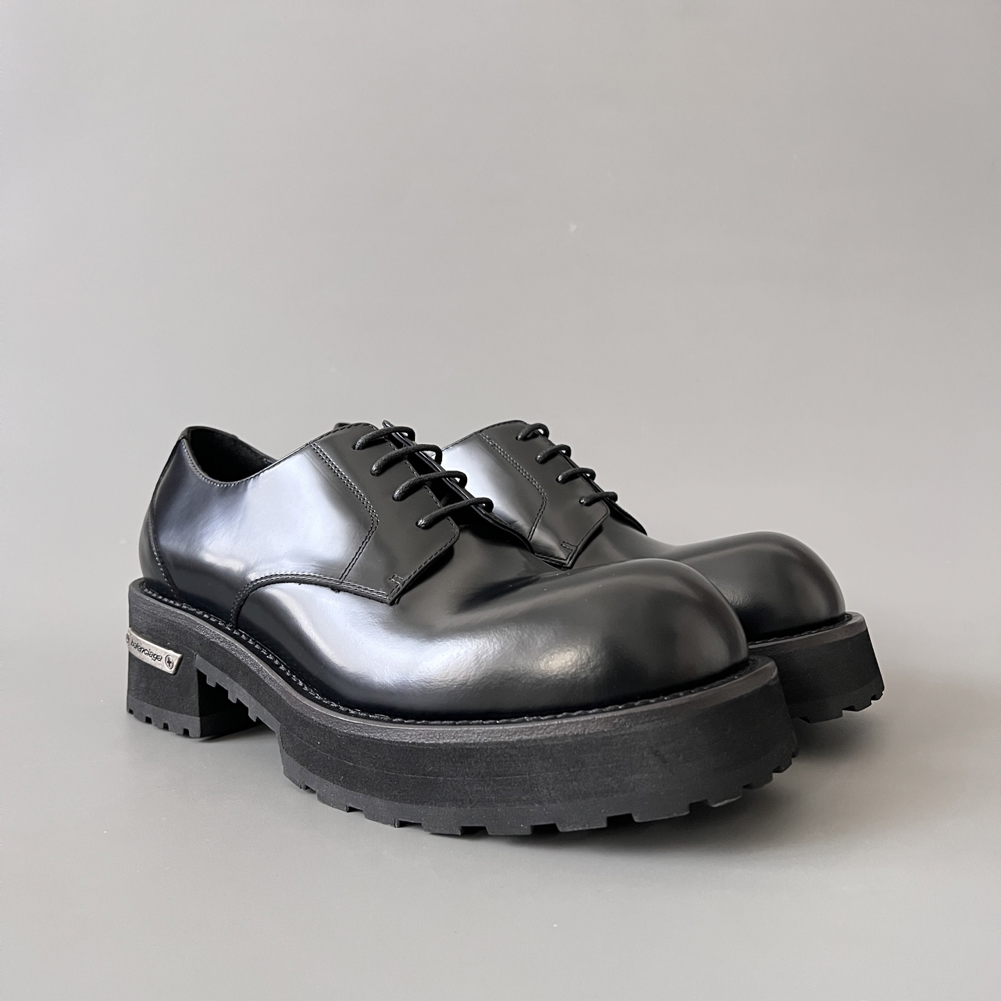 Balenciaga  巴黎世家 Venom pour  牛皮  德比鞋  厚底 黑色 C0- 850556WCBF11081