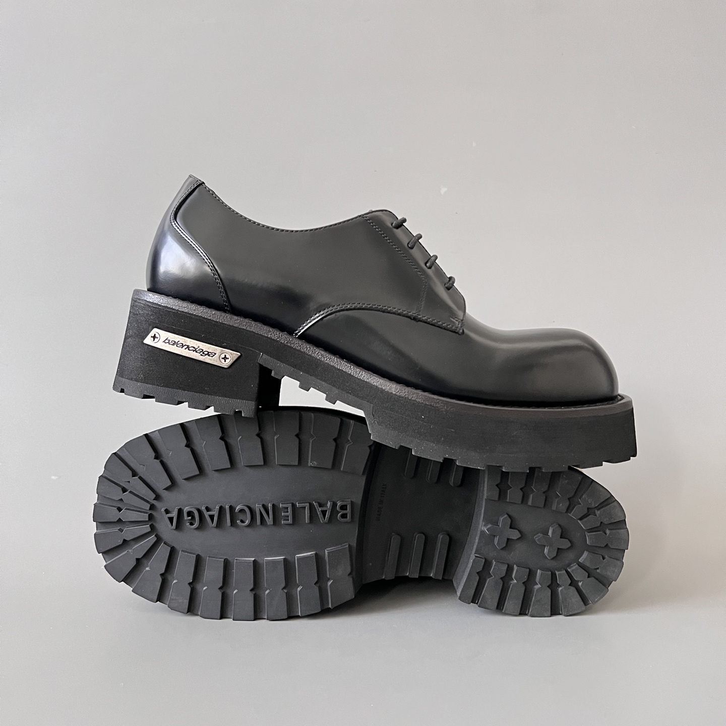 Balenciaga  巴黎世家 Venom pour  牛皮  德比鞋  厚底 黑色 C0- 850556WCBF11081