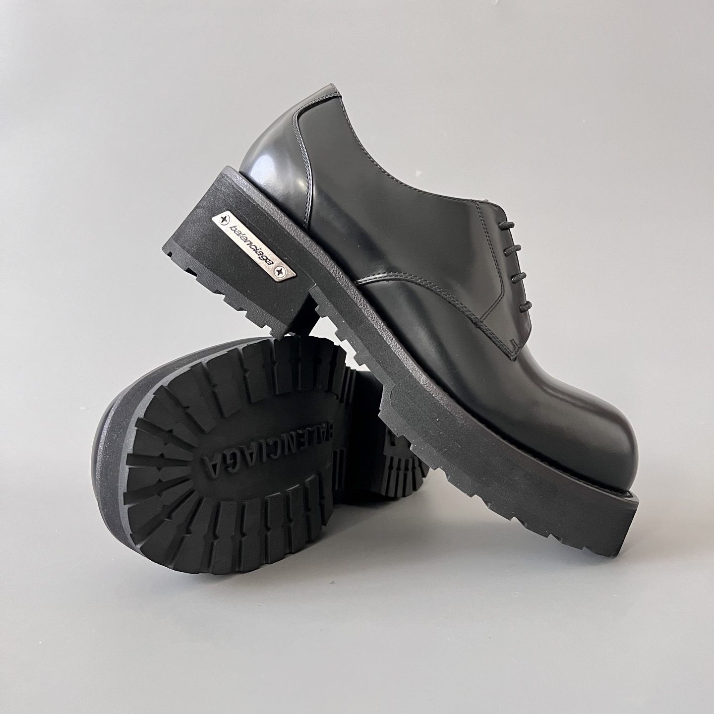 Balenciaga  巴黎世家 Venom pour  牛皮  德比鞋  厚底 黑色 C0- 850556WCBF11081