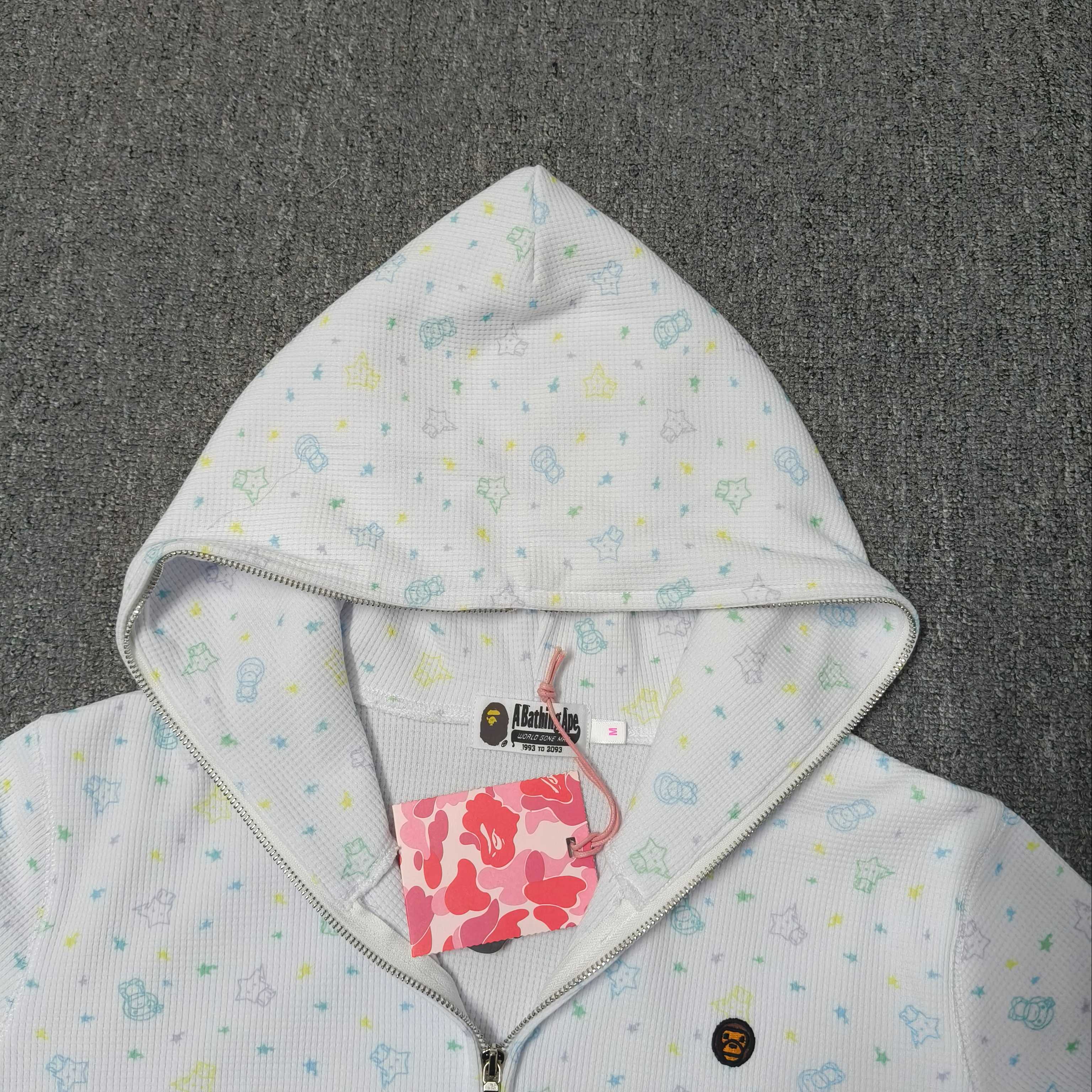 女款 A BATHING APE BAPE   FW26  华夫格 碎花  拉链外套   2M80-215-304