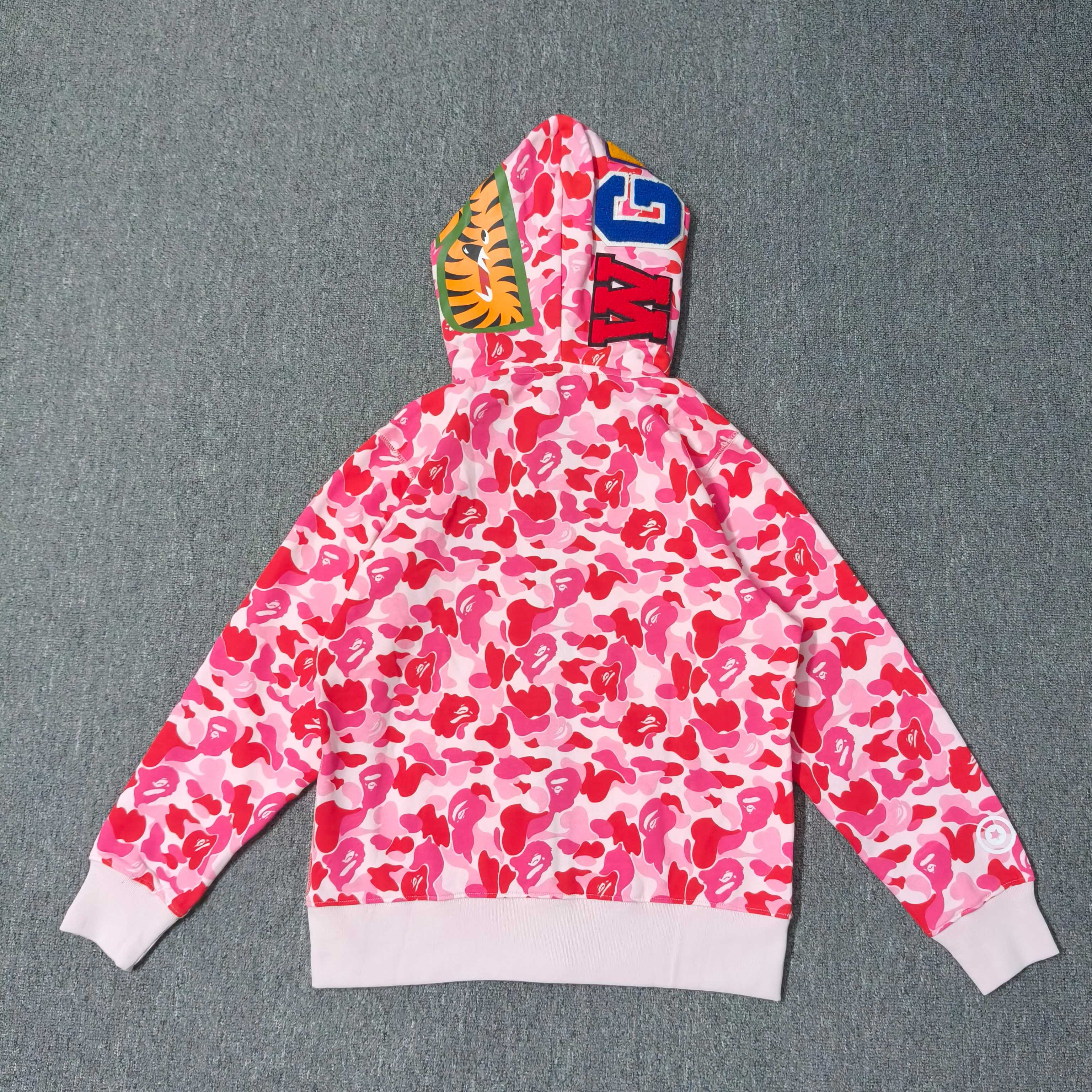 A BATHING APE BAPE ABC 双头 迷彩 鲨鱼猿人拉链外套  男女同款  0ZXSWM003151Q