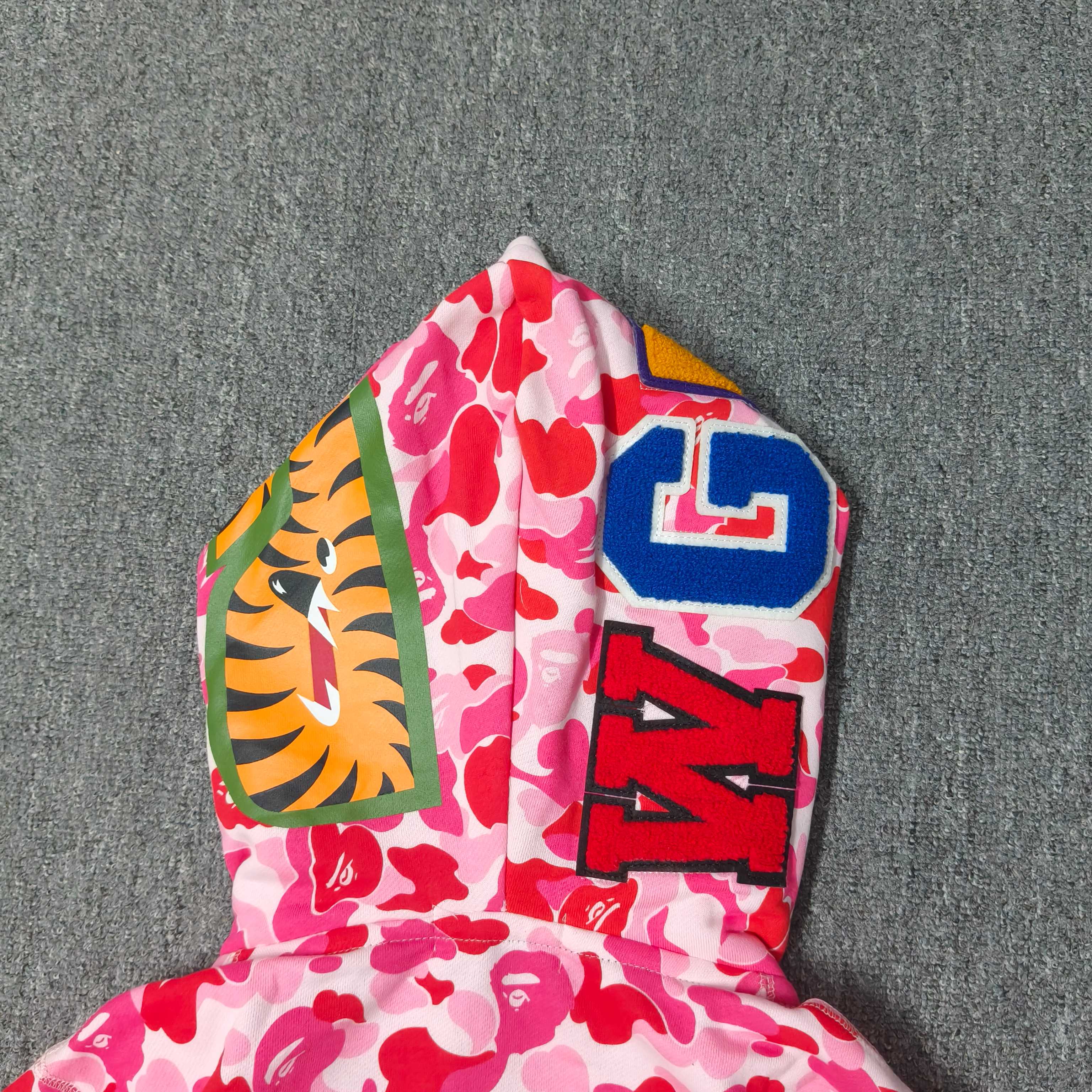 A BATHING APE BAPE ABC 双头 迷彩 鲨鱼猿人拉链外套  男女同款  0ZXSWM003151Q