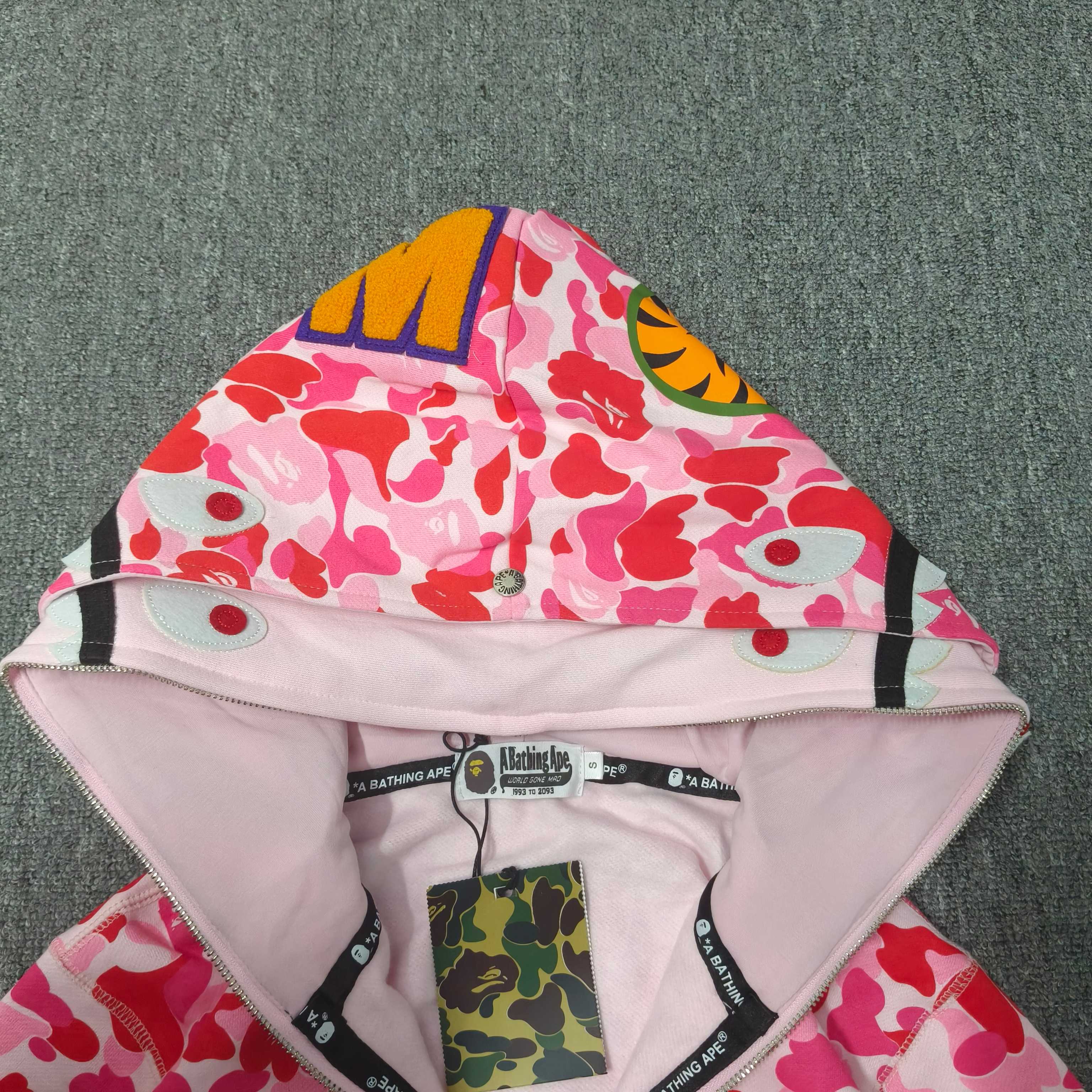 A BATHING APE BAPE ABC 双头 迷彩 鲨鱼猿人拉链外套  男女同款  0ZXSWM003151Q