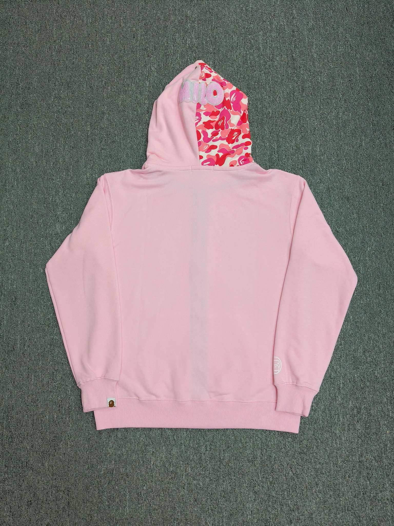 A BATHING APE BAPE milo 卡通小猴 拉链外套  男女同款 粉色 双帽