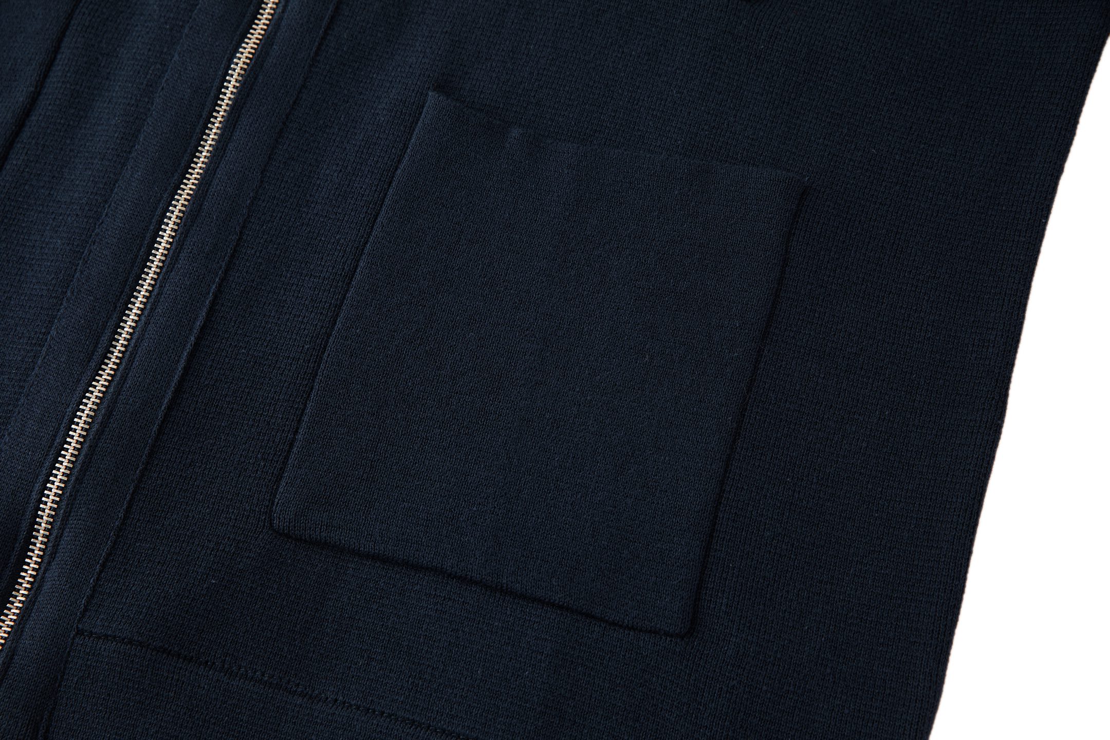 Moncler 蒙口 皮革口袋标识拉链针织外套 针织衫 长袖 秋冬 藏蓝色 黑色 灰色 B5