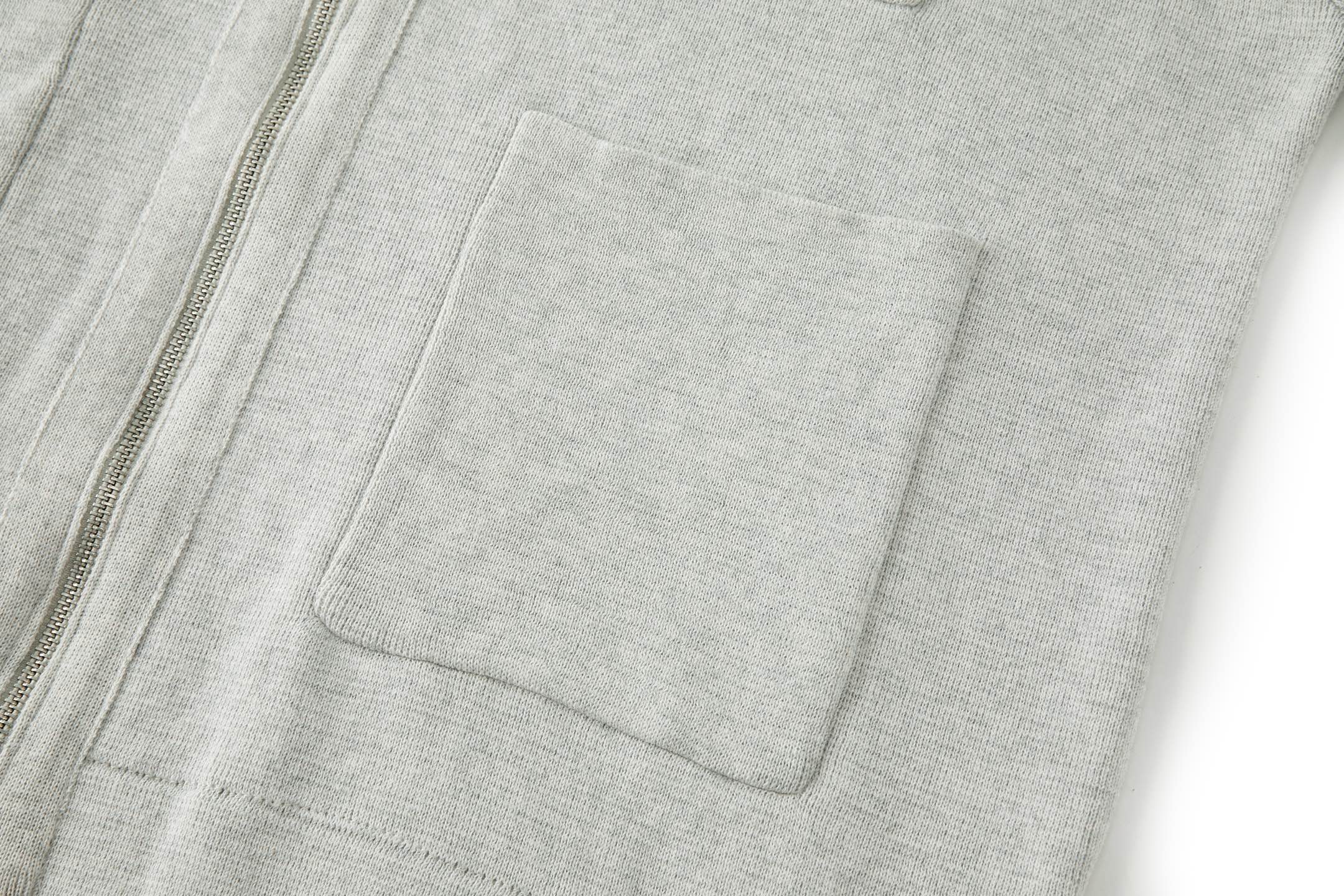 Moncler 蒙口 皮革口袋标识拉链针织外套 针织衫 长袖 秋冬 藏蓝色 黑色 灰色 B5