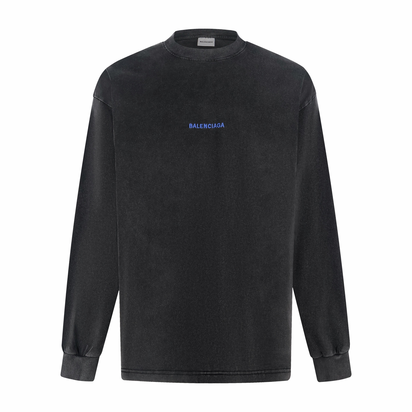 Balenciaga 巴黎世家 水洗logo刺绣圆领T恤 卫衣 长袖 秋冬 灰色 B0