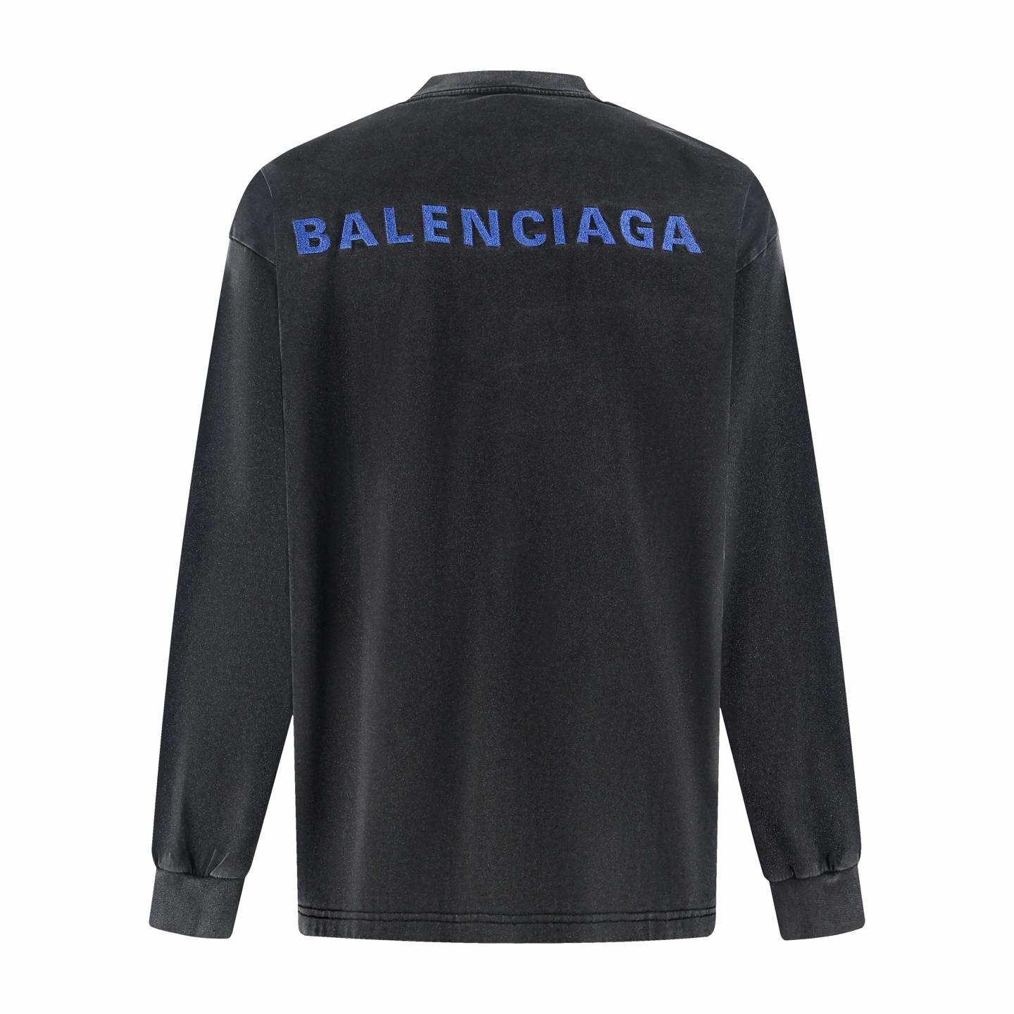 Balenciaga 巴黎世家 水洗logo刺绣圆领T恤 卫衣 长袖 秋冬 灰色 B0