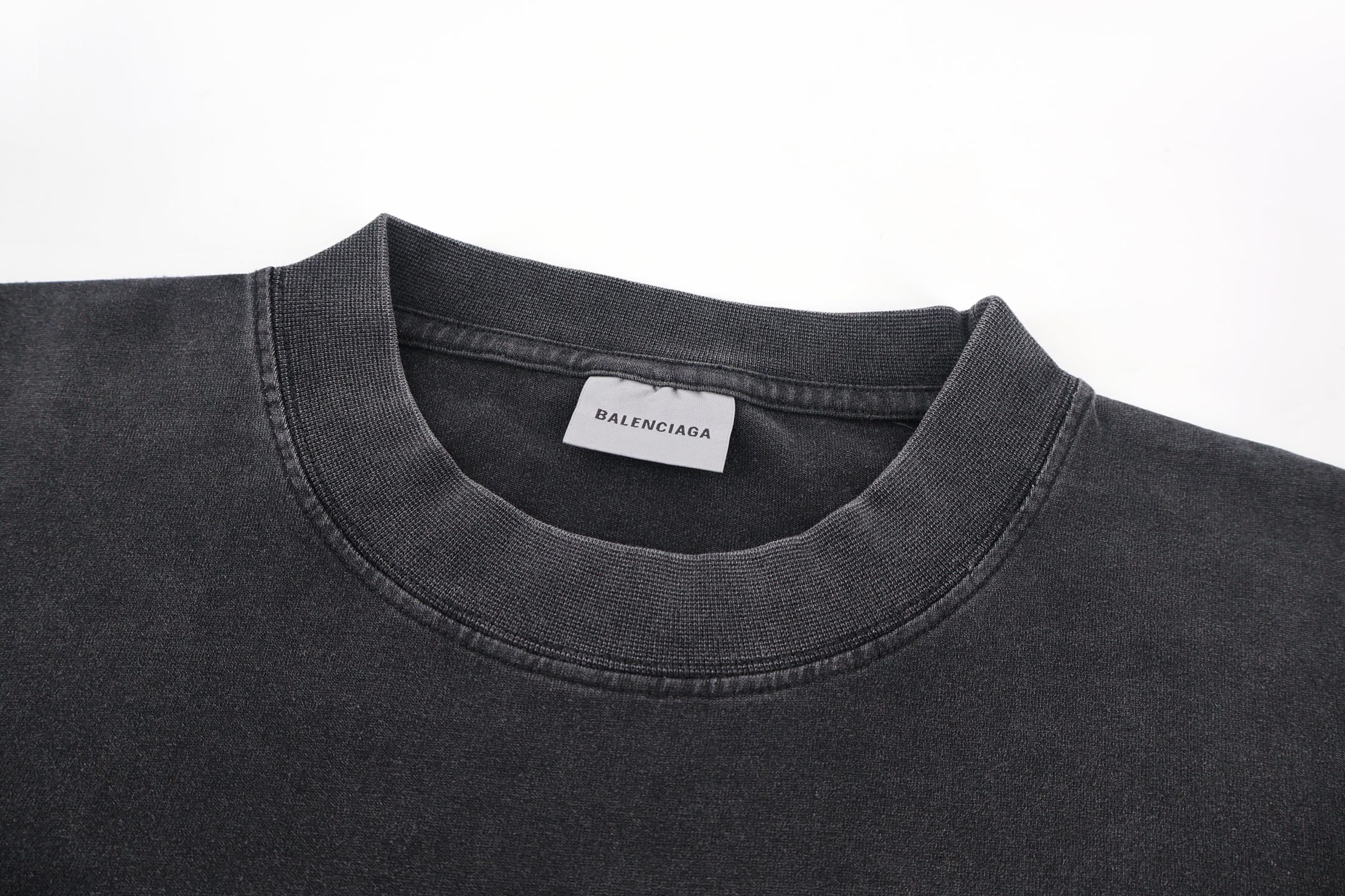 Balenciaga 巴黎世家 水洗logo刺绣圆领T恤 卫衣 长袖 秋冬 灰色 B0