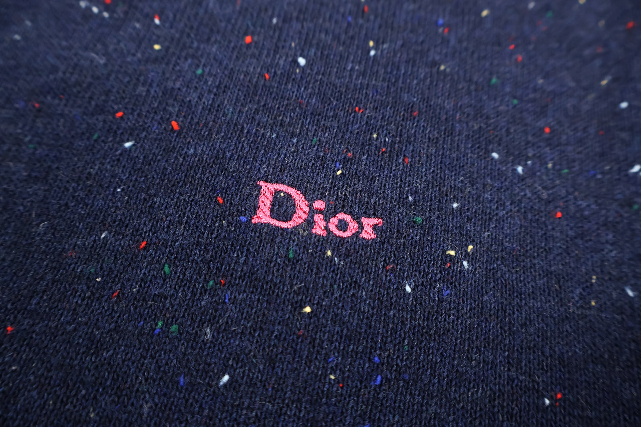 DIOR 迪奥 字母刺绣辩驳圆领毛衣 针织衫 外套 秋冬 长袖 灰色 蓝色 B0