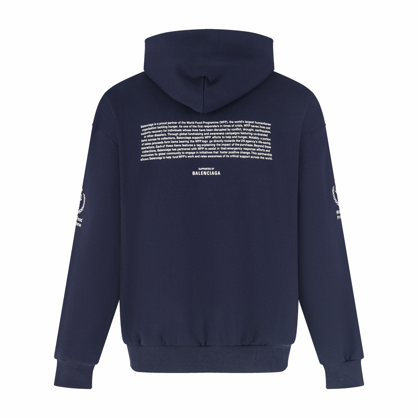 Balenciaga 巴黎世家 粮食计划拉链连帽卫衣 外套 连帽衫 长袖 秋冬 灰色 藏蓝色 B0