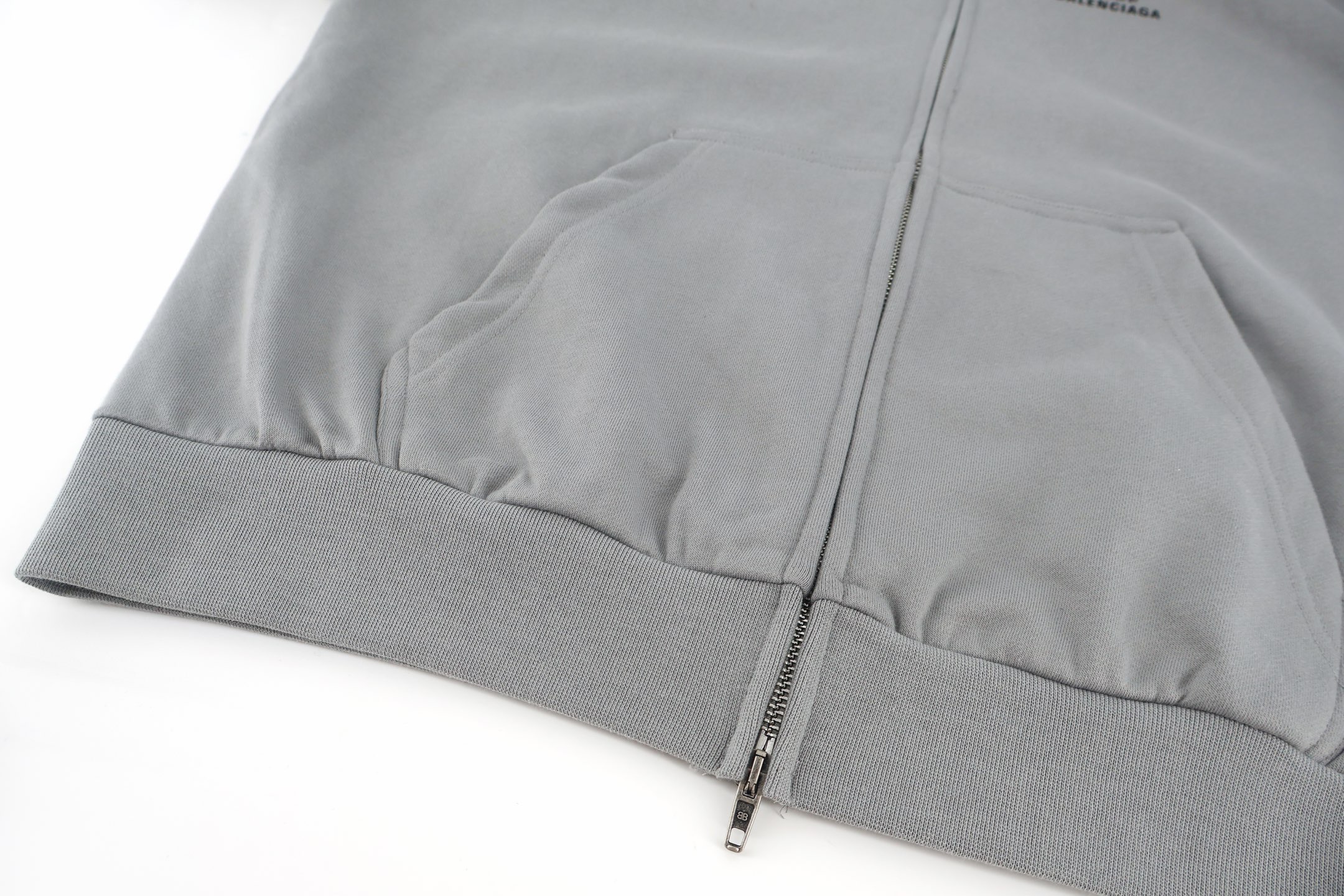 Balenciaga 巴黎世家 粮食计划拉链连帽卫衣 外套 连帽衫 长袖 秋冬 灰色 藏蓝色 B0