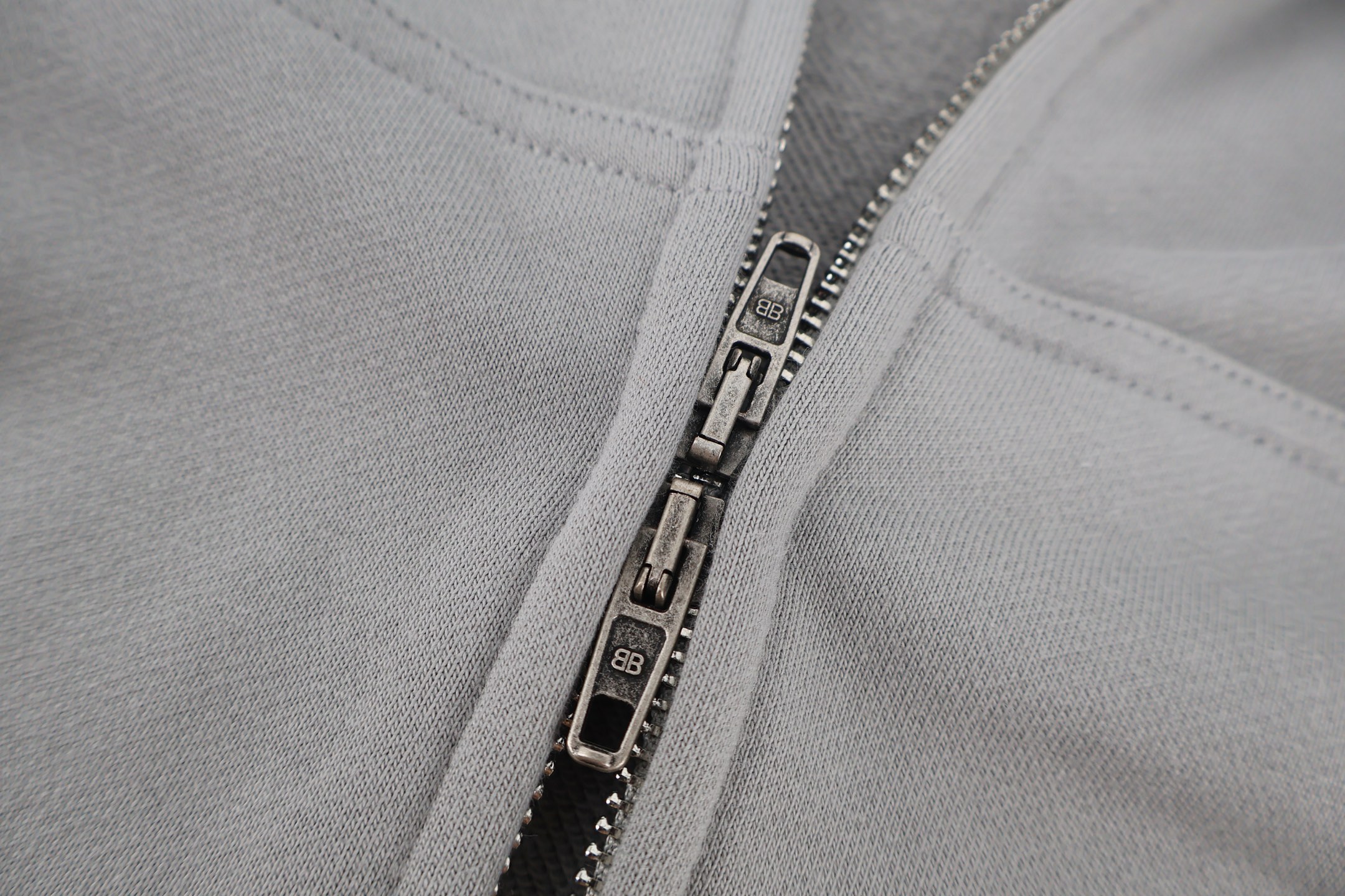 Balenciaga 巴黎世家 粮食计划拉链连帽卫衣 外套 连帽衫 长袖 秋冬 灰色 藏蓝色 B0