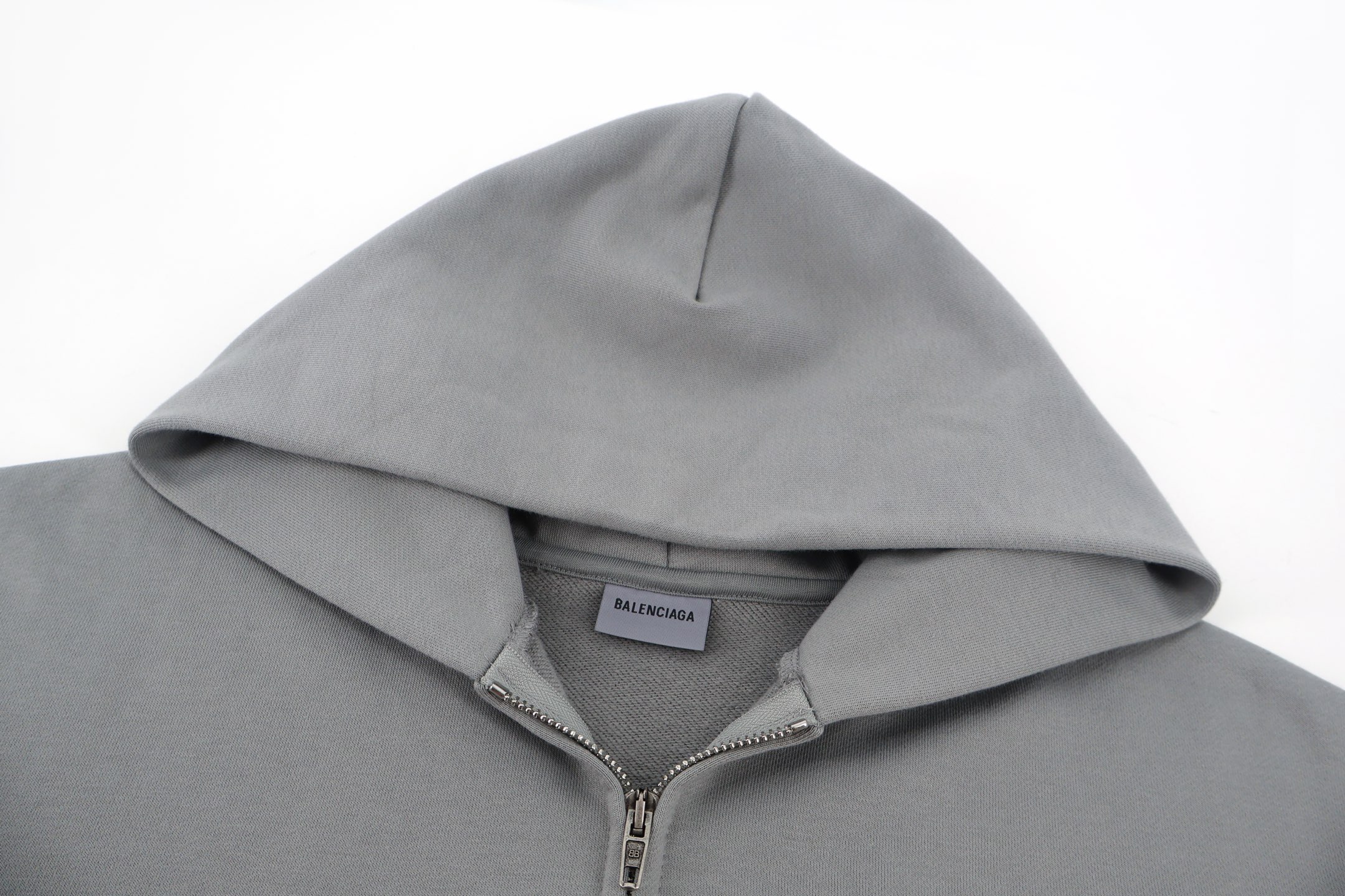 Balenciaga 巴黎世家 粮食计划拉链连帽卫衣 外套 连帽衫 长袖 秋冬 灰色 藏蓝色 B0