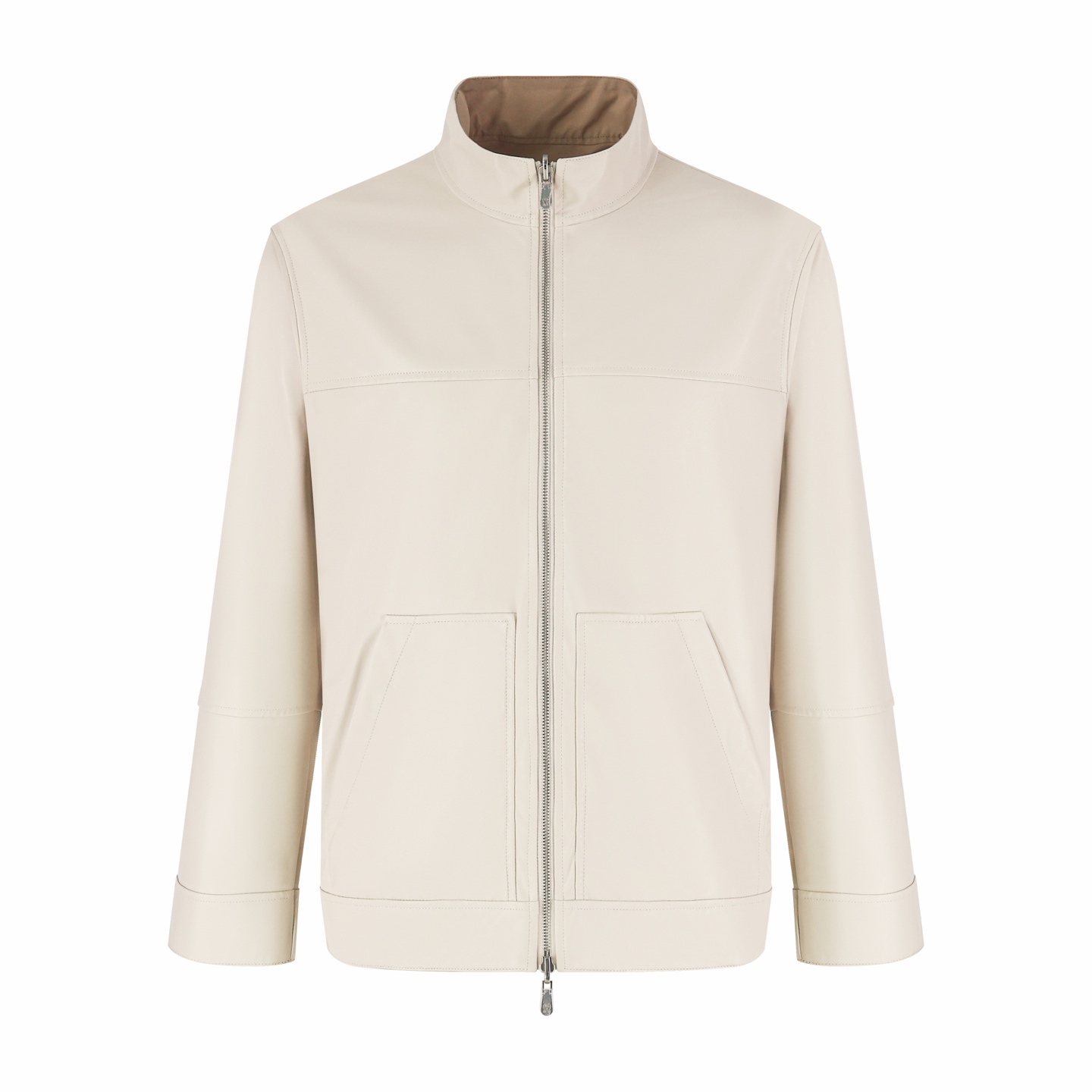 Brunello Cucinelli 双面两穿超薄小羊皮拉链皮衣夹克 外套 长袖 秋冬款 C5