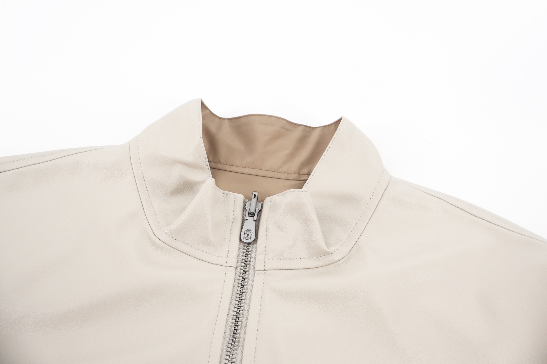 Brunello Cucinelli 双面两穿超薄小羊皮拉链皮衣夹克 外套 长袖 秋冬款 C5