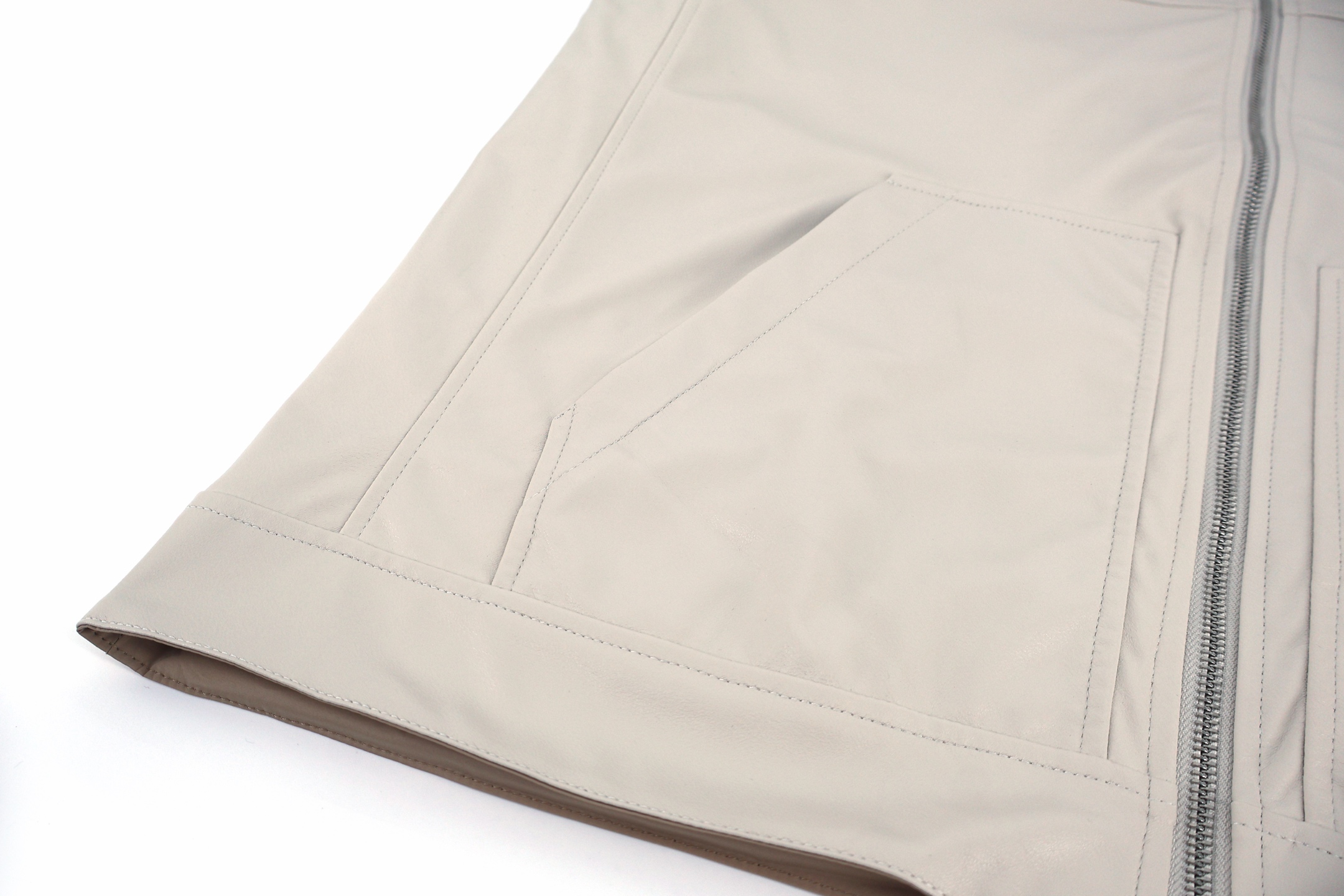 Brunello Cucinelli 双面两穿超薄小羊皮拉链皮衣夹克 外套 长袖 秋冬款 C5