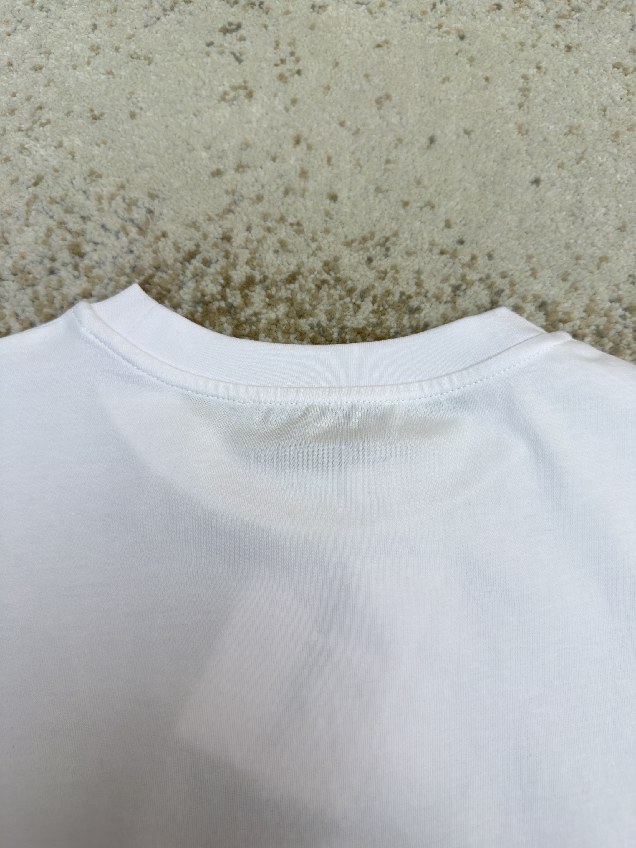 Acne Studios 陈森袖标字母圆领T恤 短袖 夏款 白色 A0