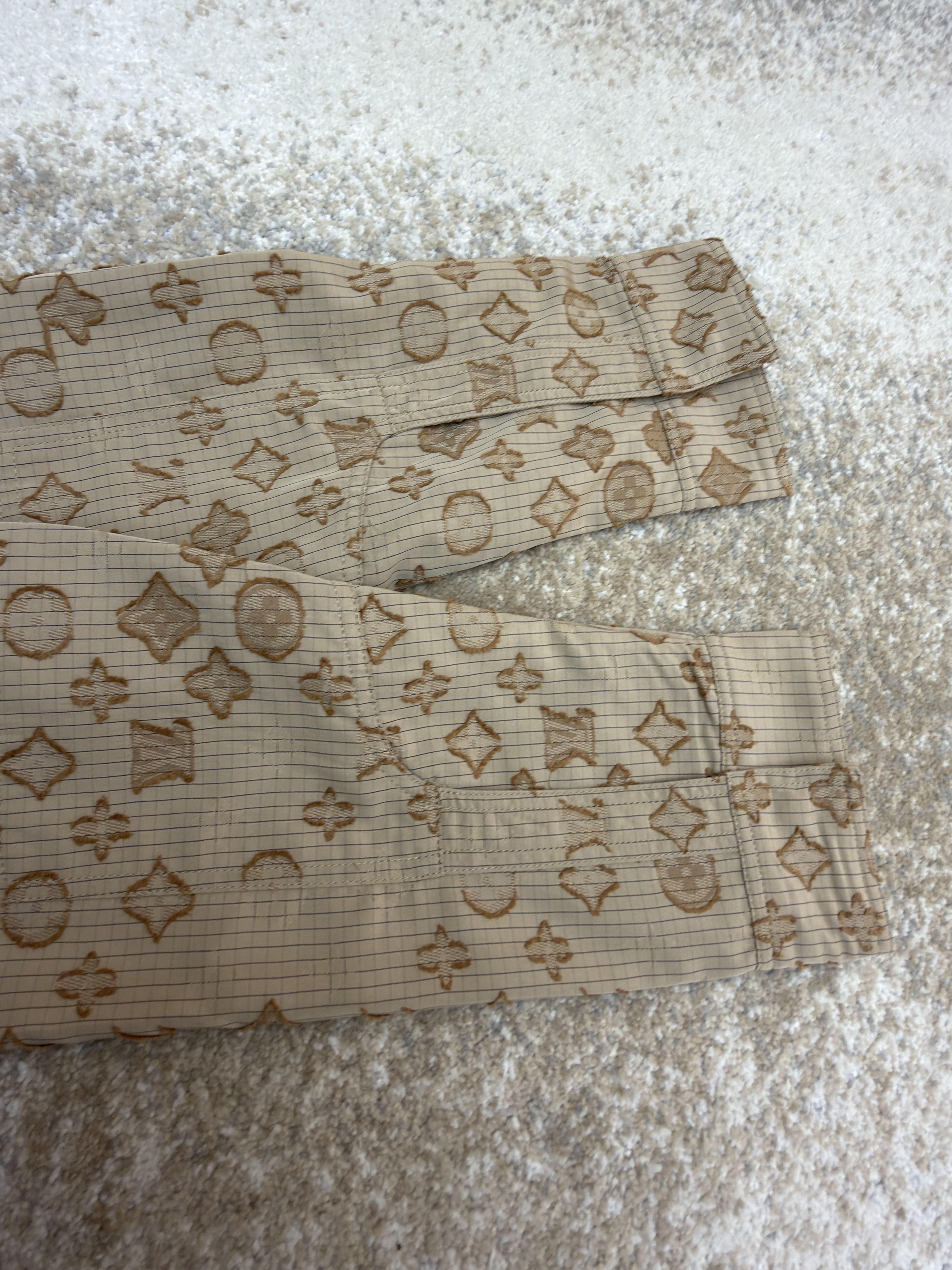 LOUIS VUITTON 路易威登 满印双口袋拉链夹克 外套 长袖 秋冬 卡其色 C0