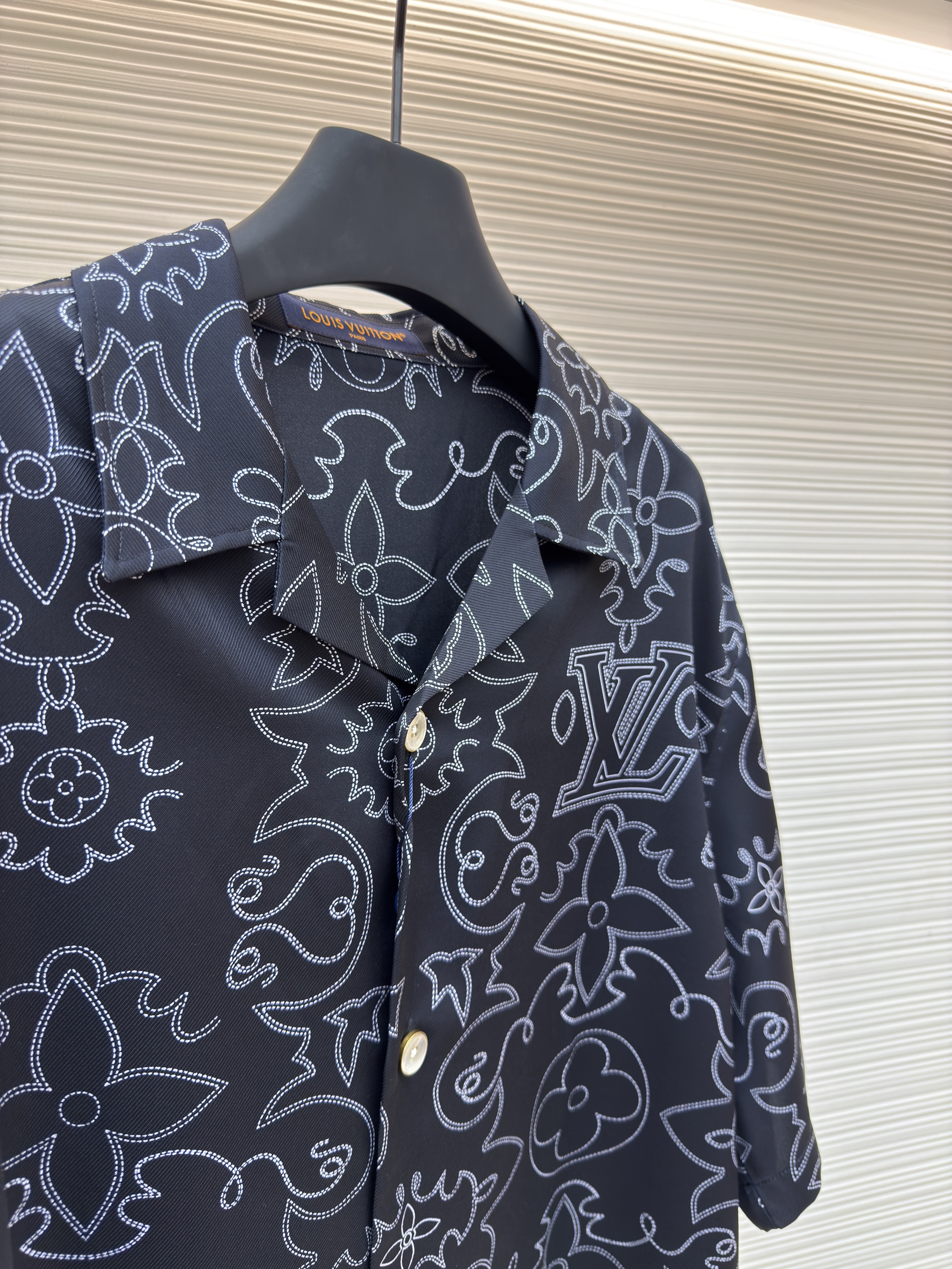 LOUIS VUITTON 路易威登 LV 线条双面印花短袖衬衫 外套 夏季 B0