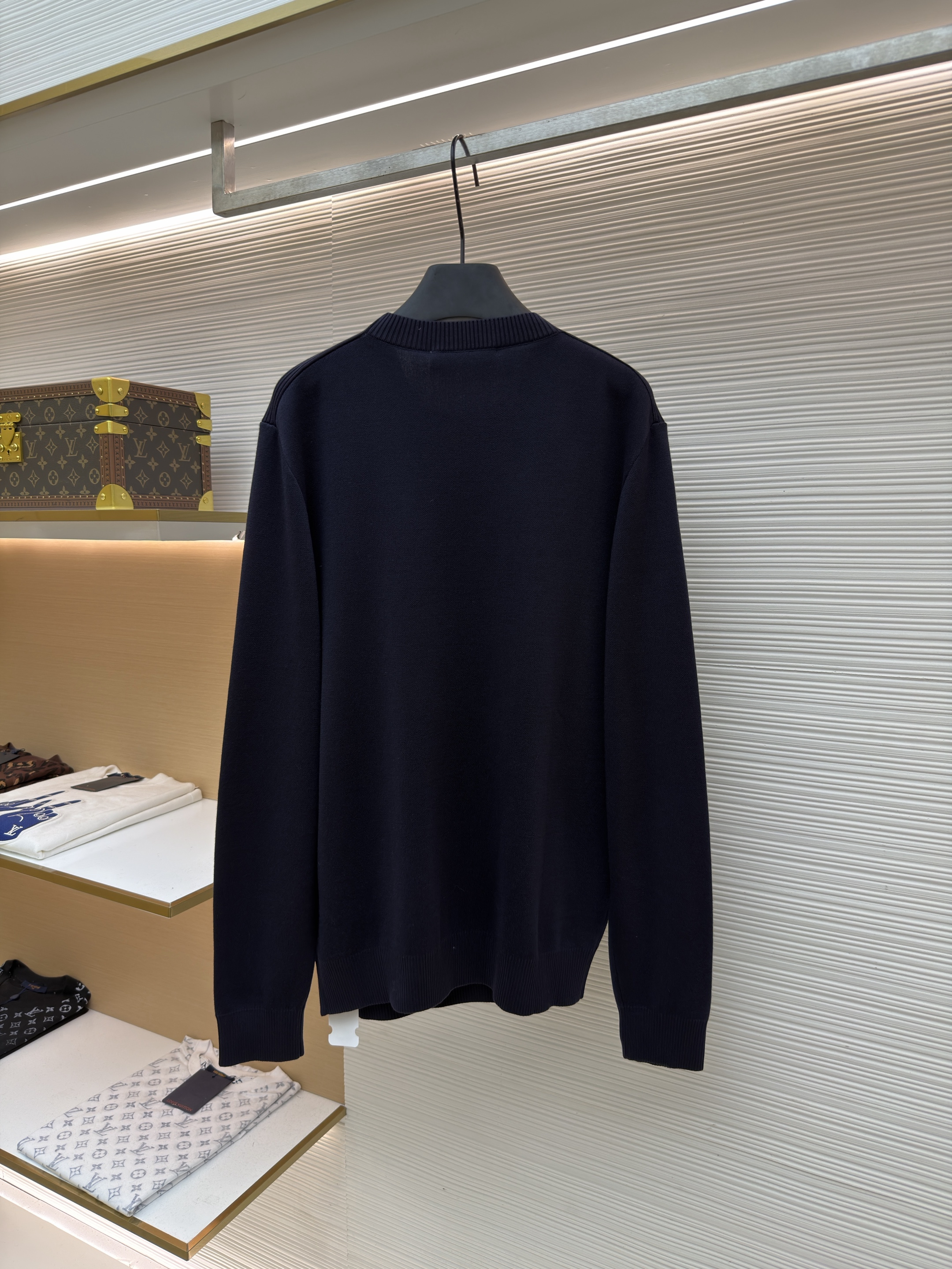 Loro Piana LP 纯色圆领针织毛衣 针织衫 外套 长袖 秋冬 藏蓝色 B5