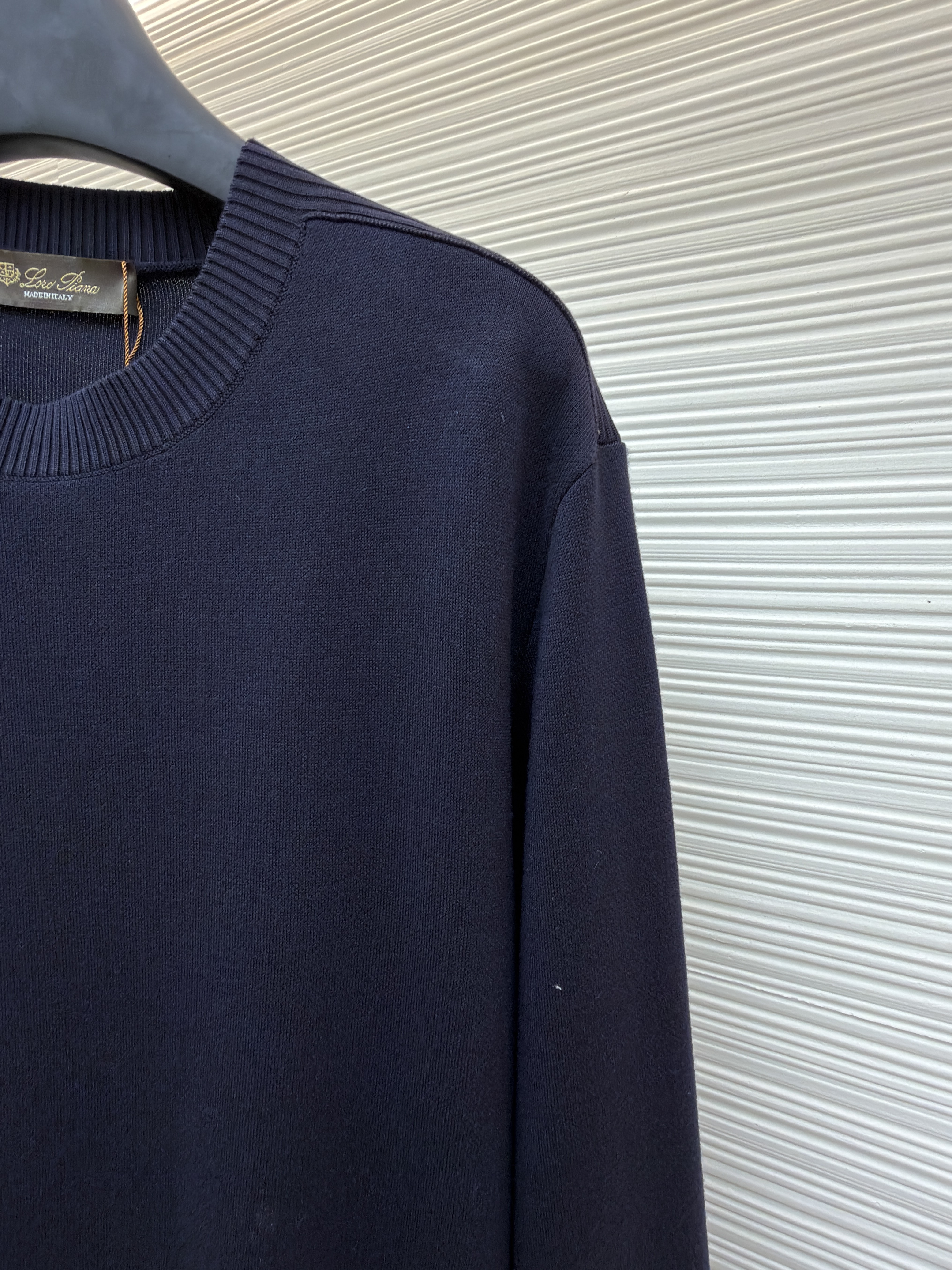 Loro Piana LP 纯色圆领针织毛衣 针织衫 外套 长袖 秋冬 藏蓝色 B5