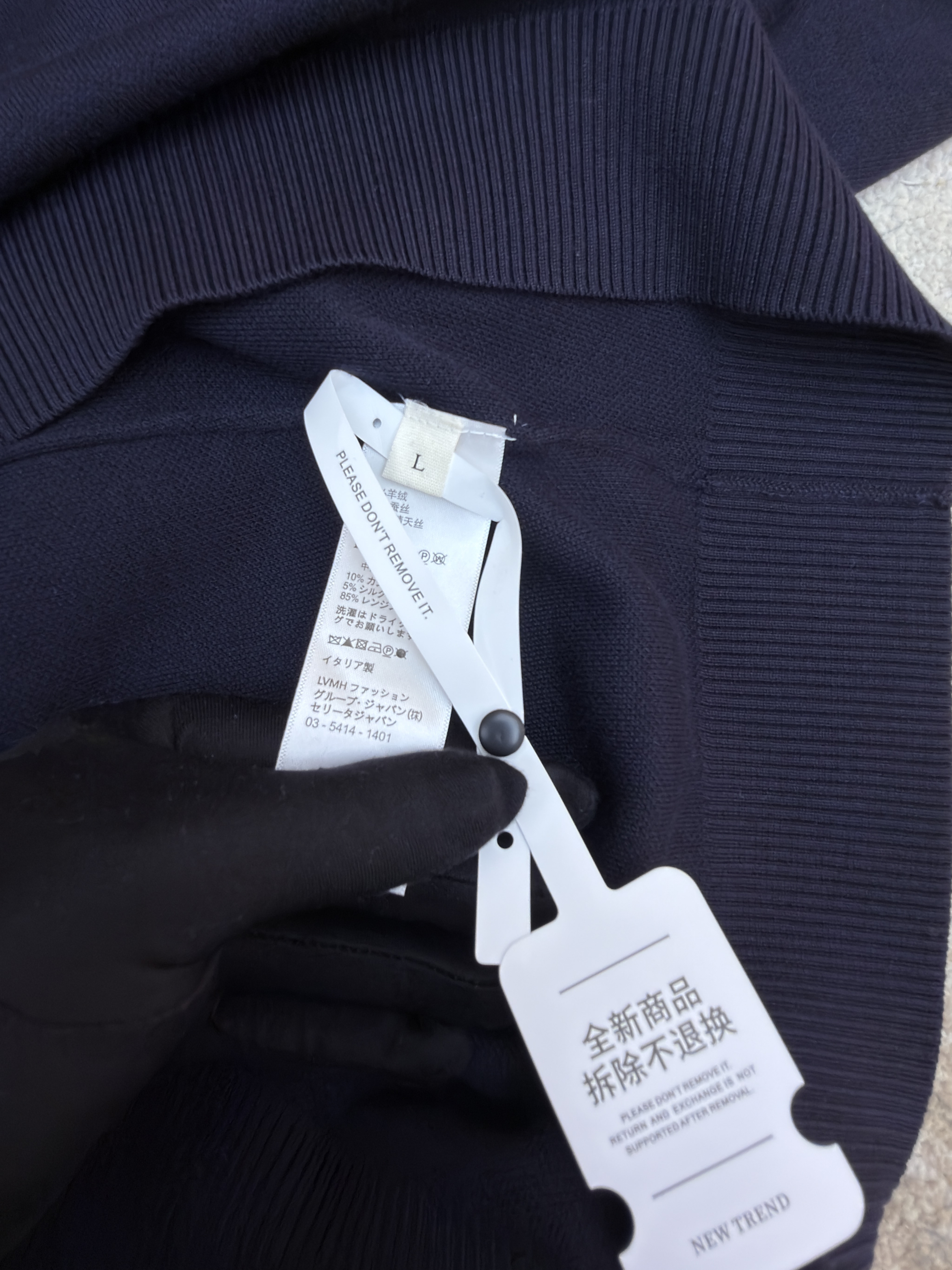 Loro Piana LP 纯色圆领针织毛衣 针织衫 外套 长袖 秋冬 藏蓝色 B5