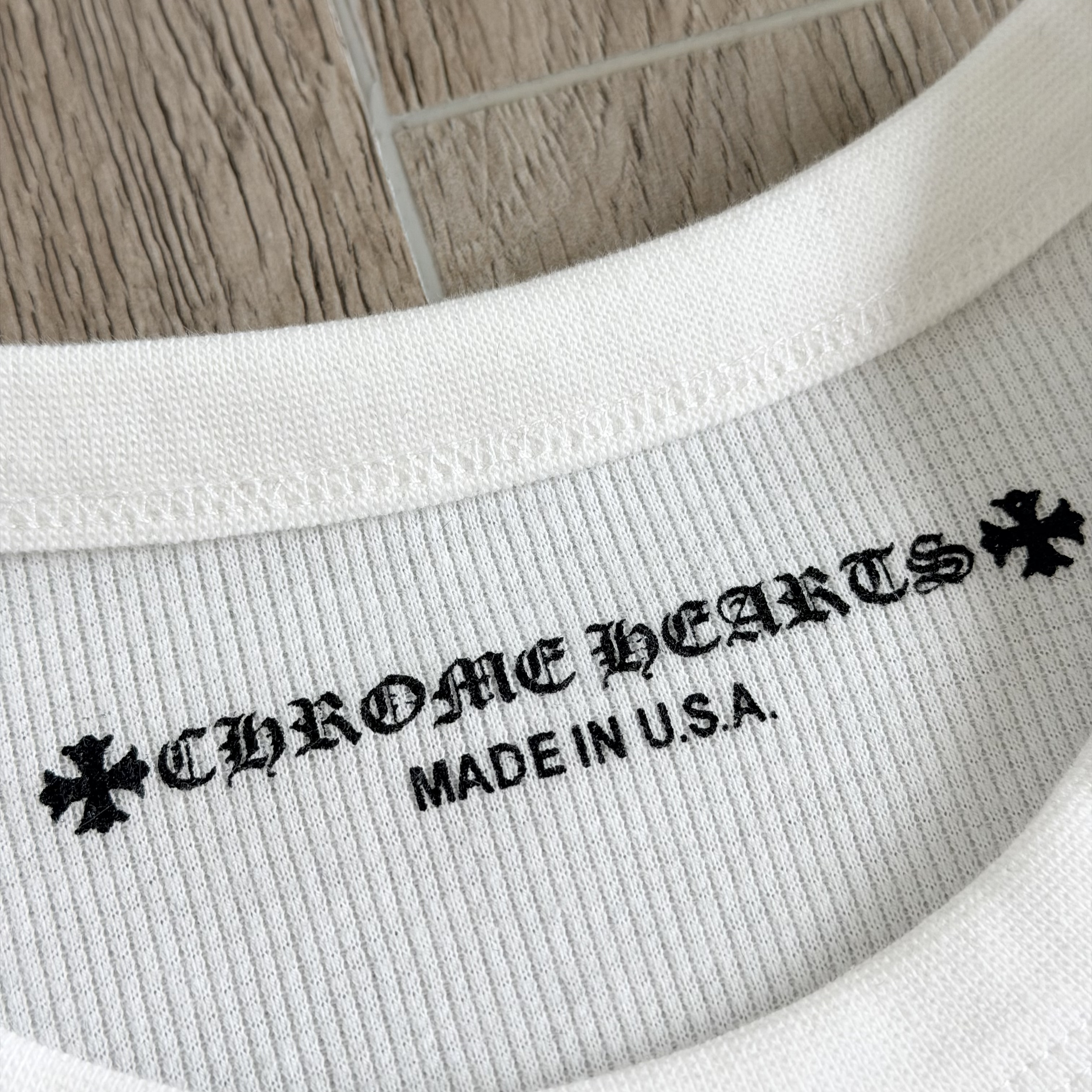 Chrome Hearts 克罗心 华夫格涂鸦圆领长袖T恤 卫衣 秋冬 白色