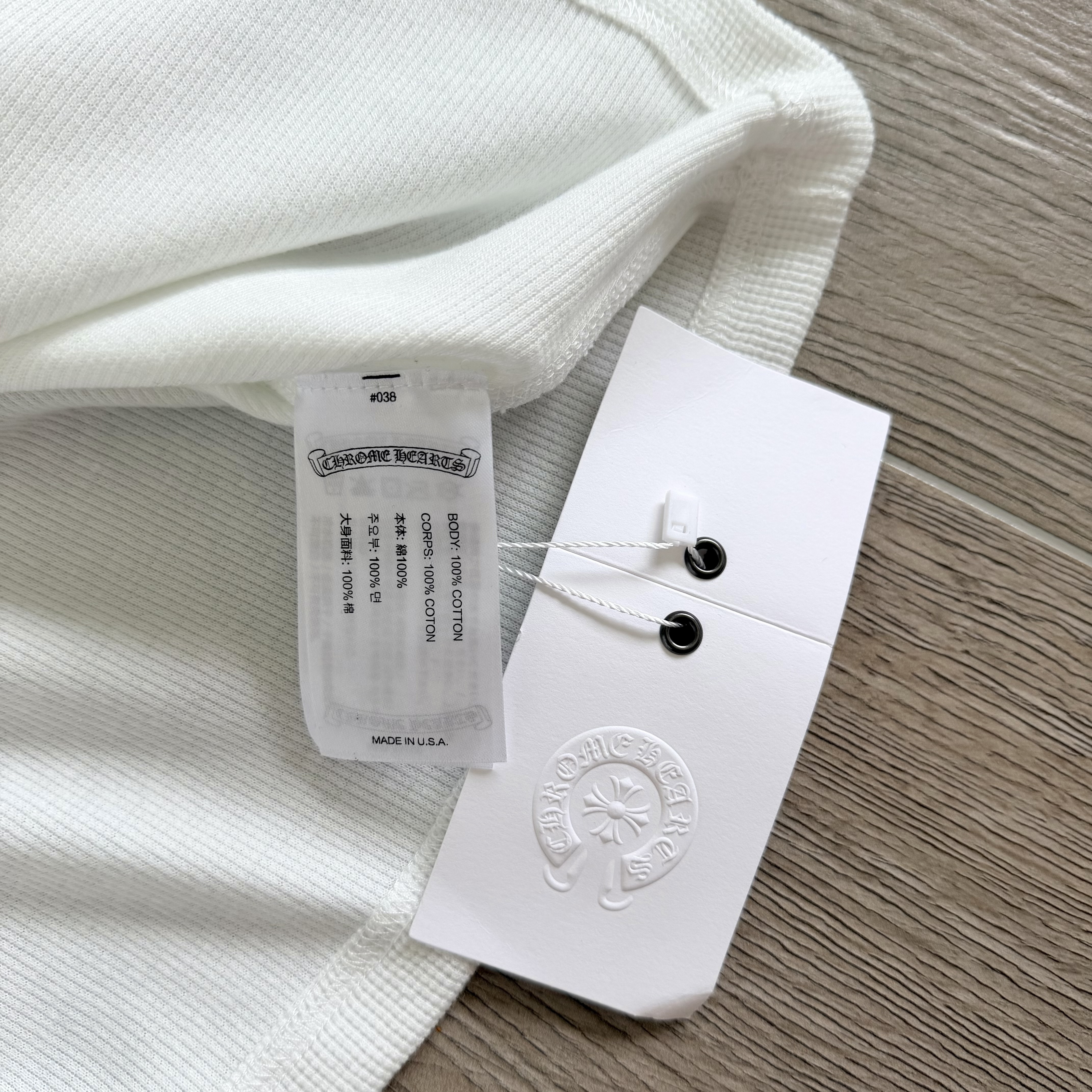 Chrome Hearts 克罗心 华夫格涂鸦圆领长袖T恤 卫衣 秋冬 白色