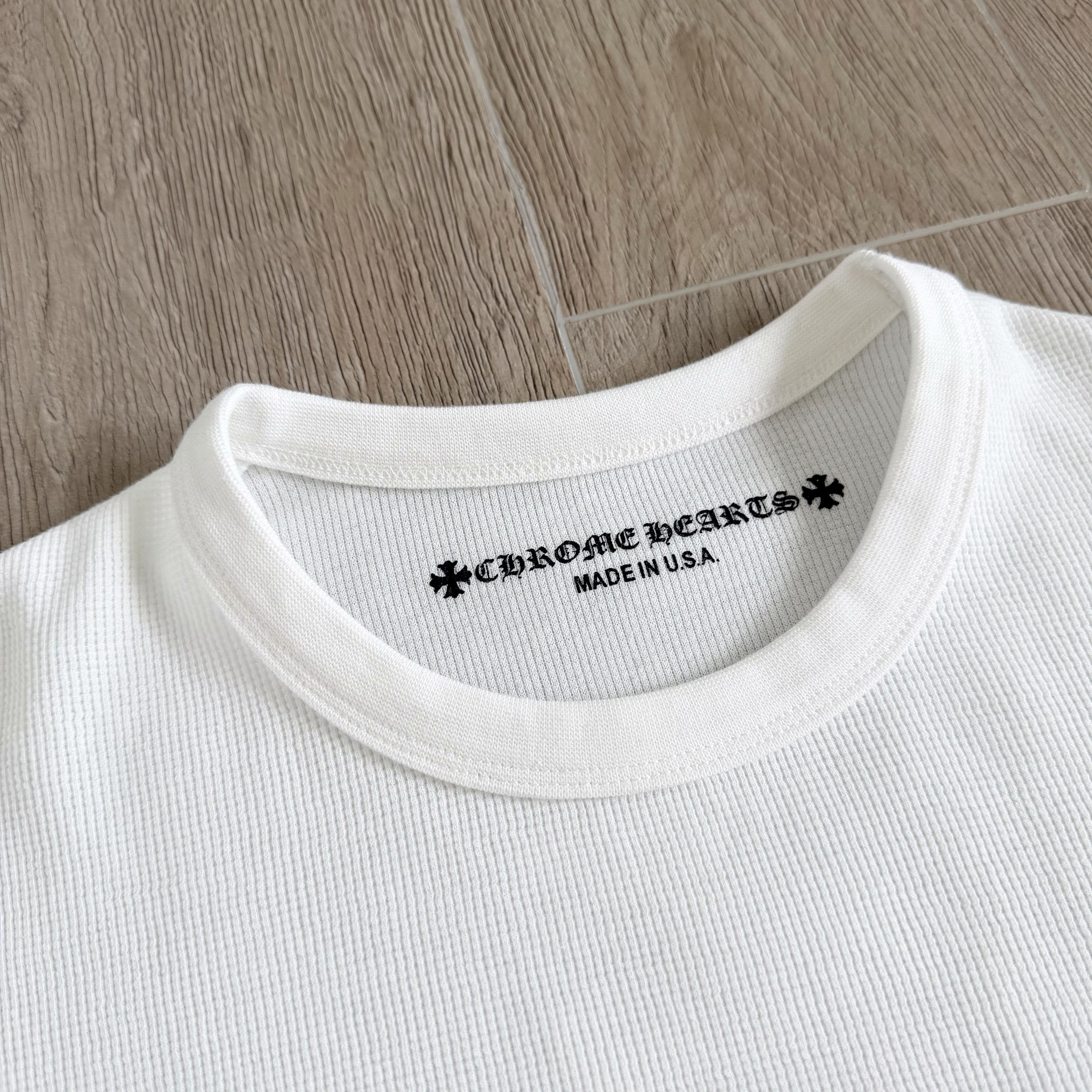 Chrome Hearts 克罗心 华夫格涂鸦圆领长袖T恤 卫衣 秋冬 白色