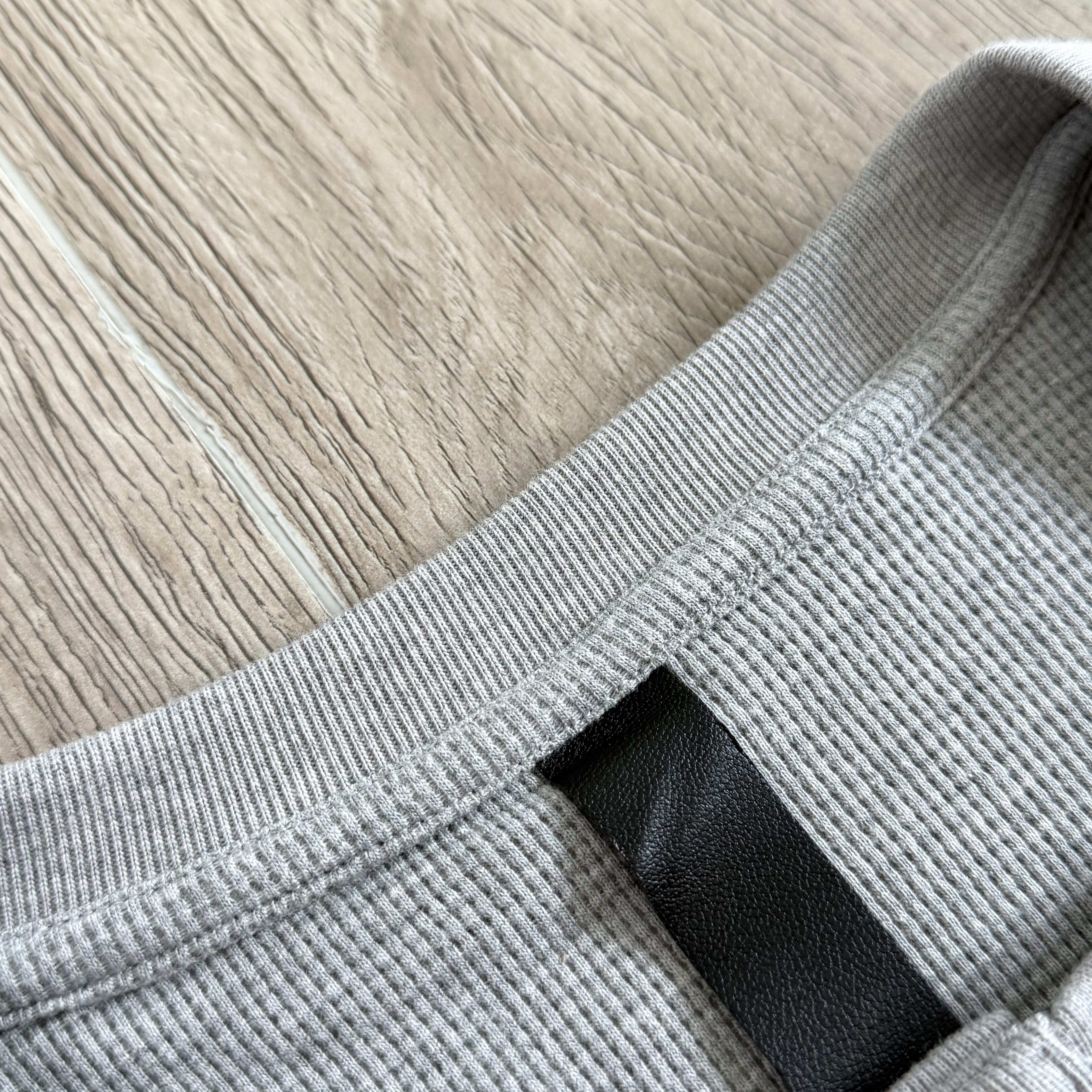 925 Chrome Hearts 克罗心 亨利领前后十字架贴标华夫格T恤 卫衣 长袖 白色 黑色 