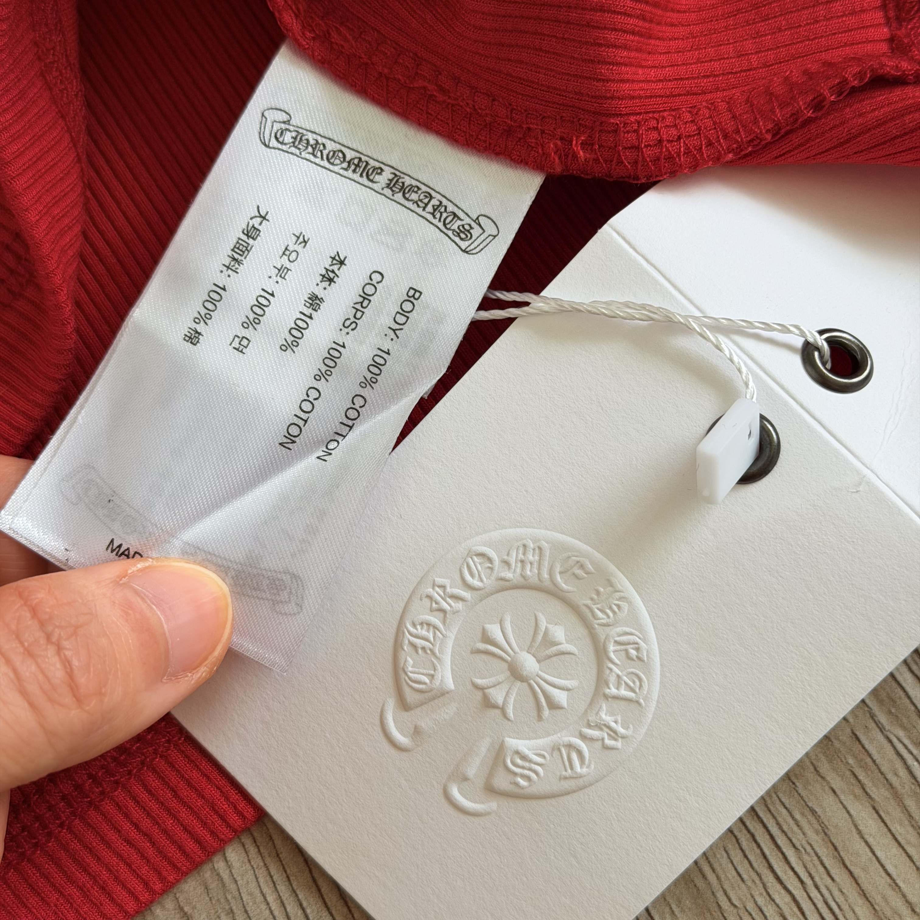 Chrome Hearts CH 克罗心 小高领哥特字体刺绣短款T恤 短袖 女款 灰色 红色 黑色