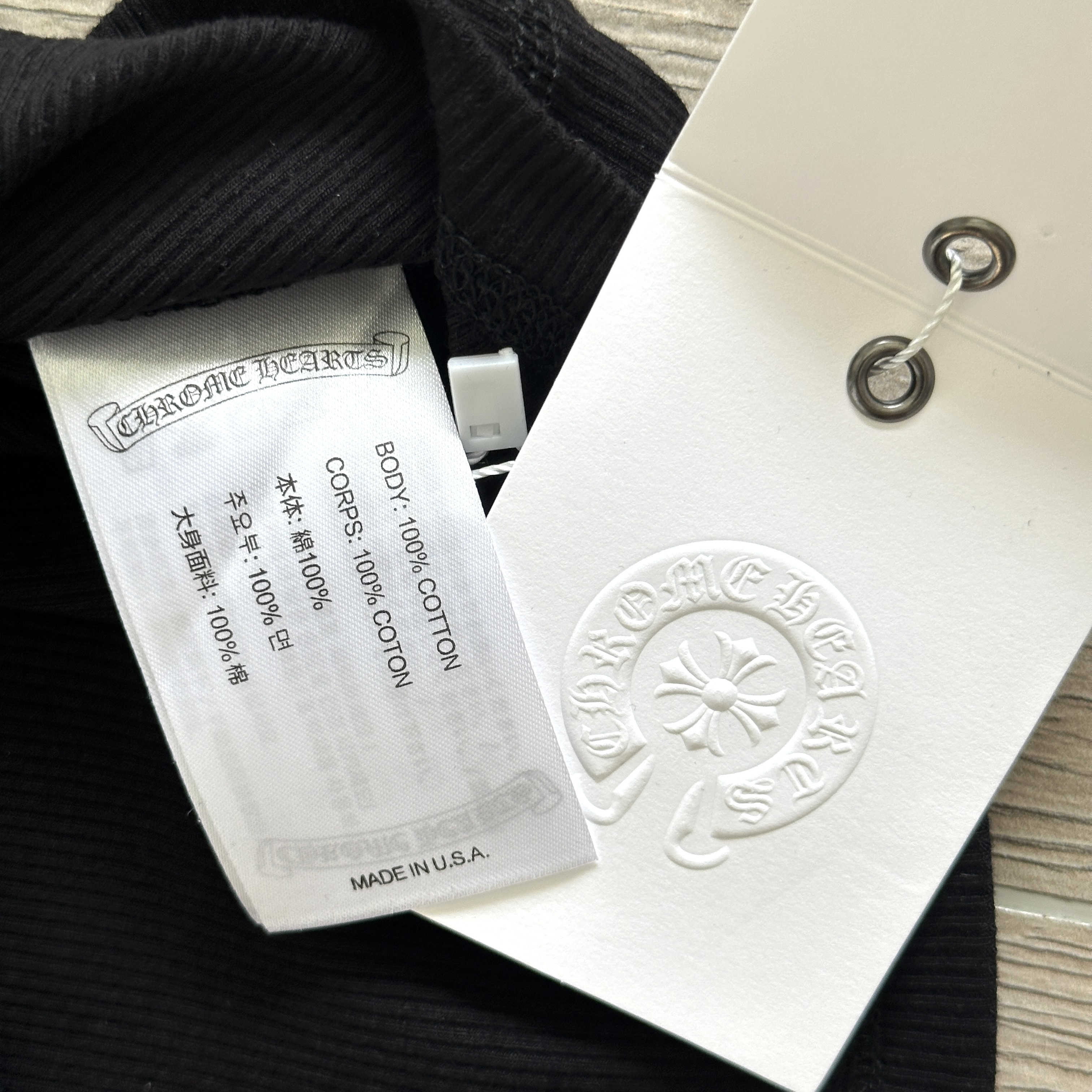 Chrome Hearts CH 克罗心 小高领哥特字体刺绣短款T恤 短袖 女款 灰色 红色 黑色